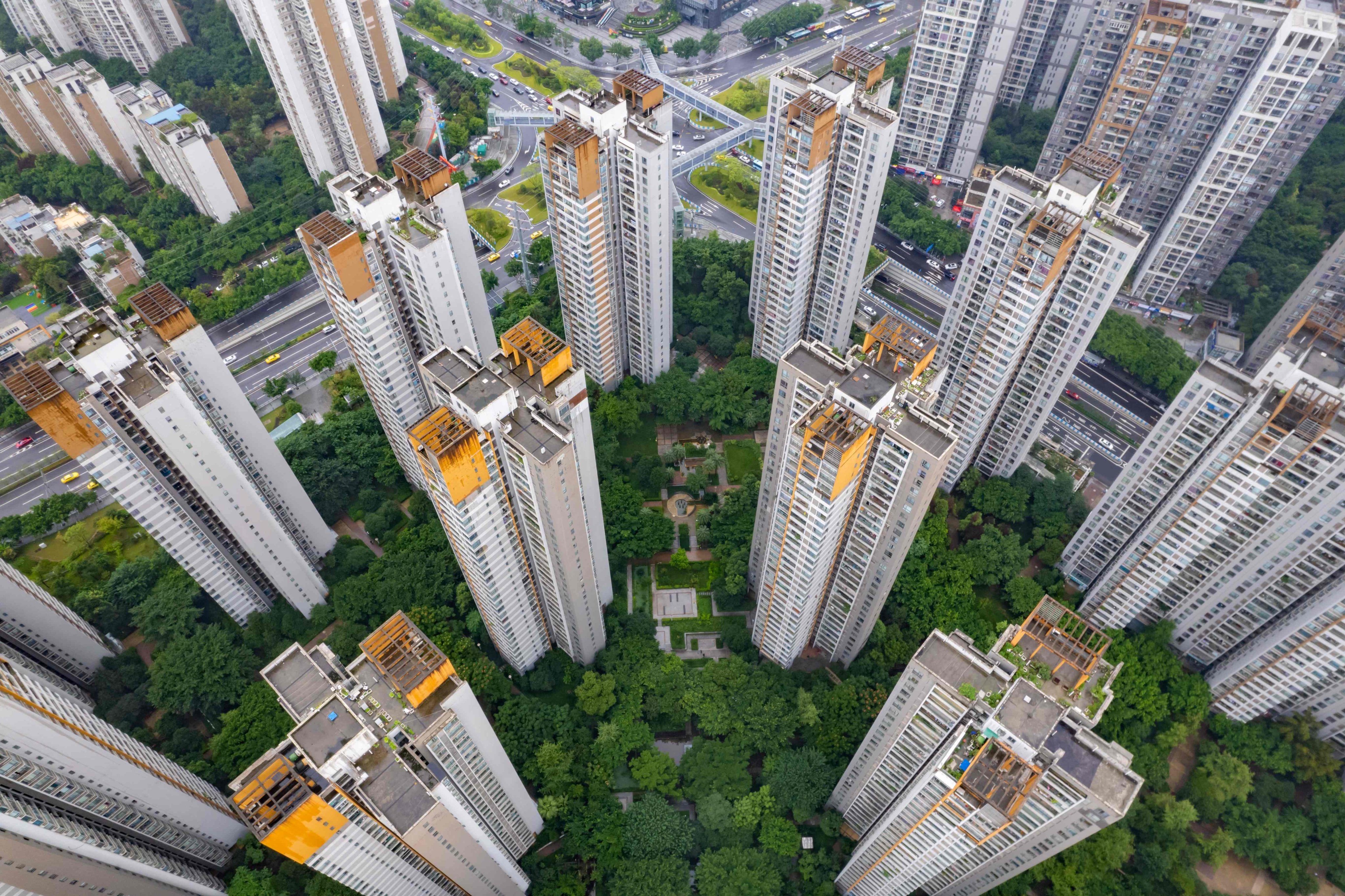 Residential buildings in Chongqing, in southwest China. Photo:AFP