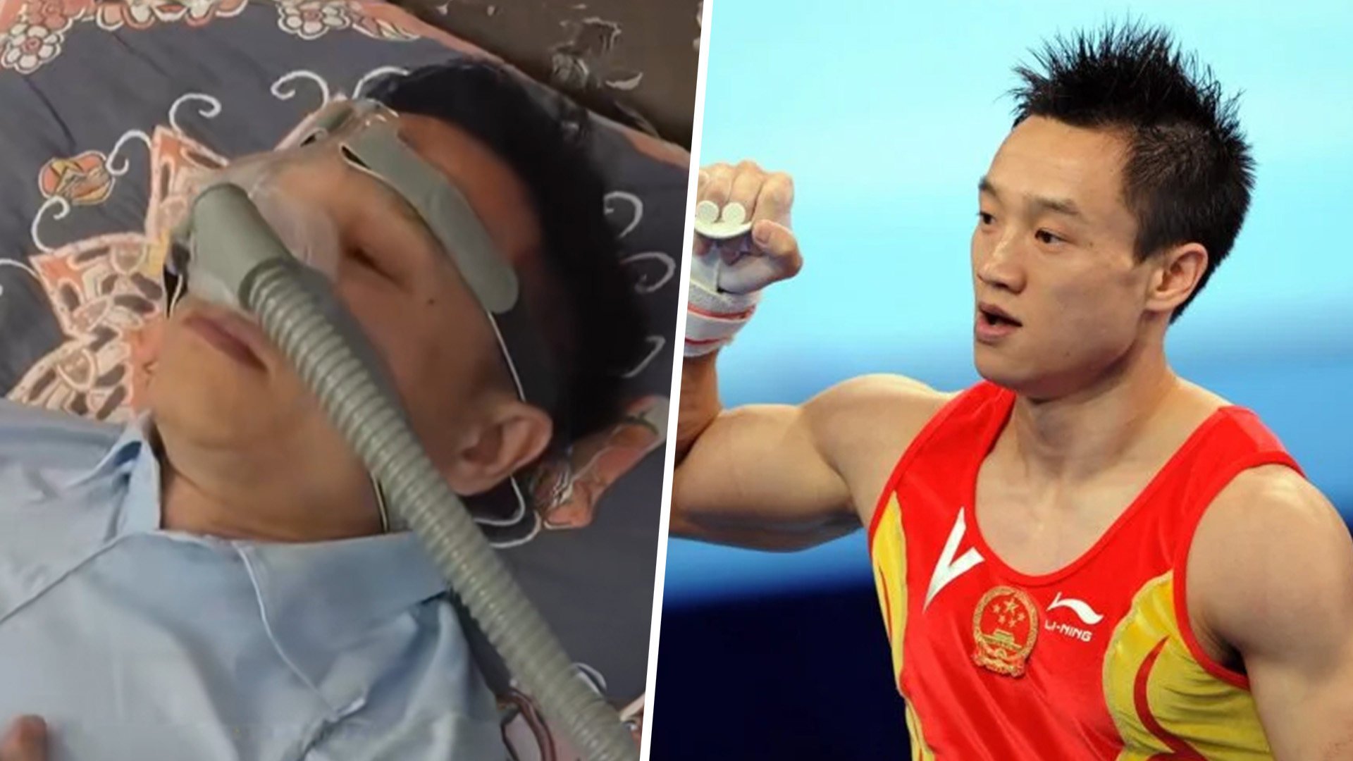 China’s former Olympic champion gymnast Yang Wei has revealed that he is suffering from a potentially deadly respiratory condition which will require him to use a ventilator for the rest of his life. Photo: SCMP composite/Douyin/Weibo