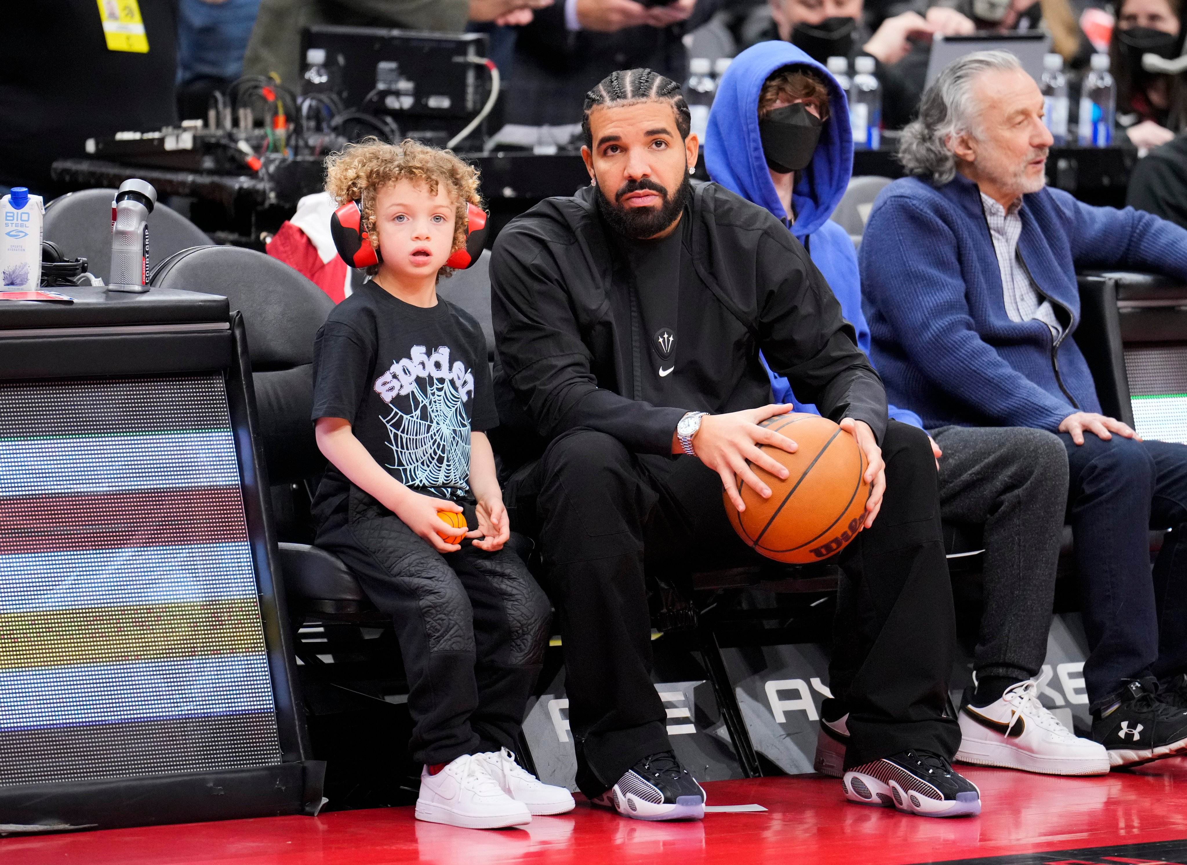 We already knew Drake’s son Adonis was a basketball lover like his dad – now it seems he’s following in his musical footsteps too. Photo: Getty