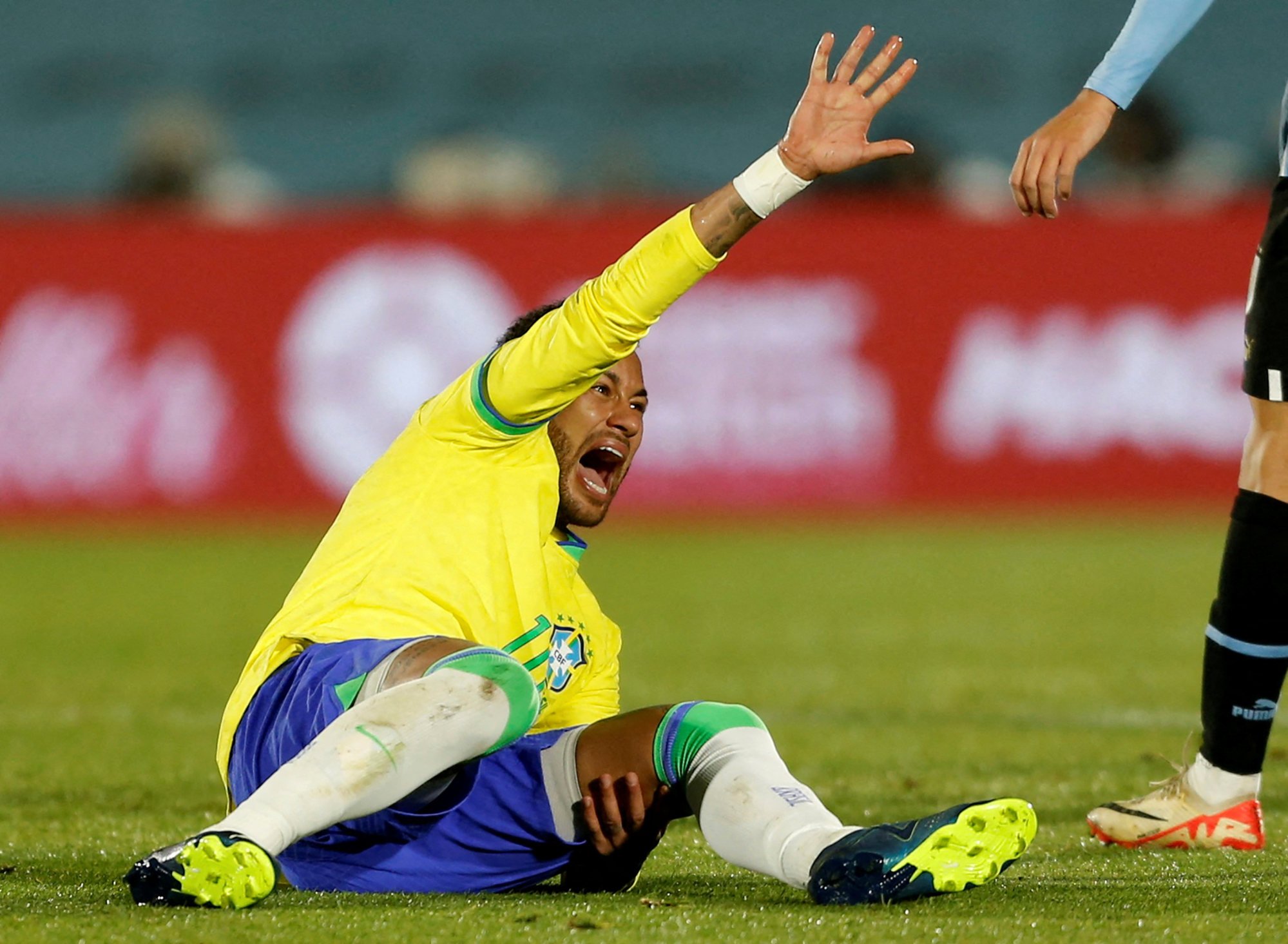 Neymar leaves pitch in tears after injury as Brazil lose to Uruguay ...
