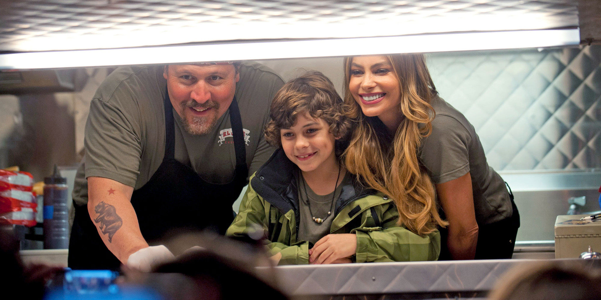 (From left) Jon Favreau, Emjay Anthony and Sofia Vergara in a still from Chef (2014). Food waste pioneer Carla Martinesi explains how the movie changed her life. Photo: Open Road Films