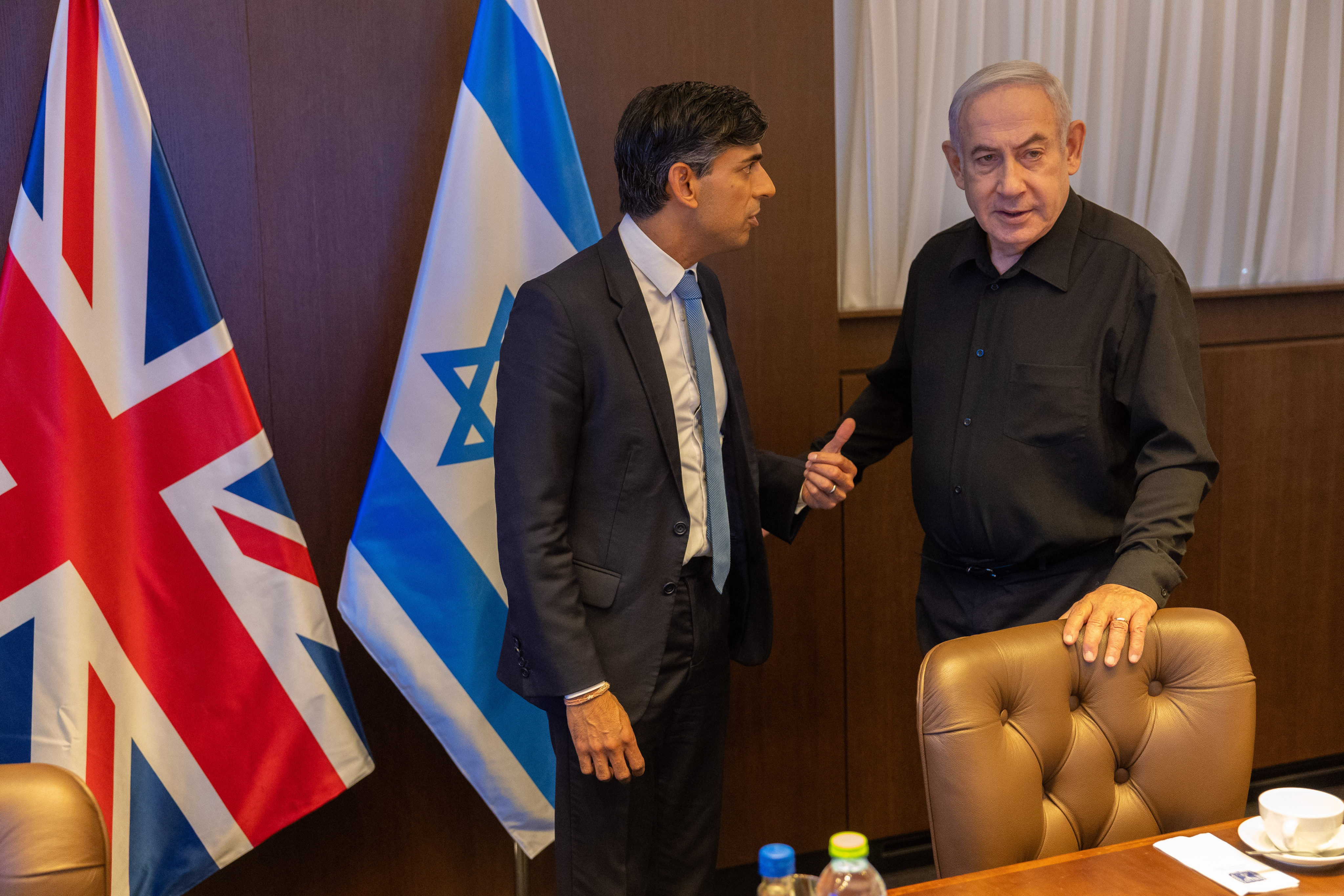 British Prime Minister Rishi Sunak (L) with Israeli Prime Minister Benjamin Netanyahu on Thursday in Jerusalem. Photo: via dpa