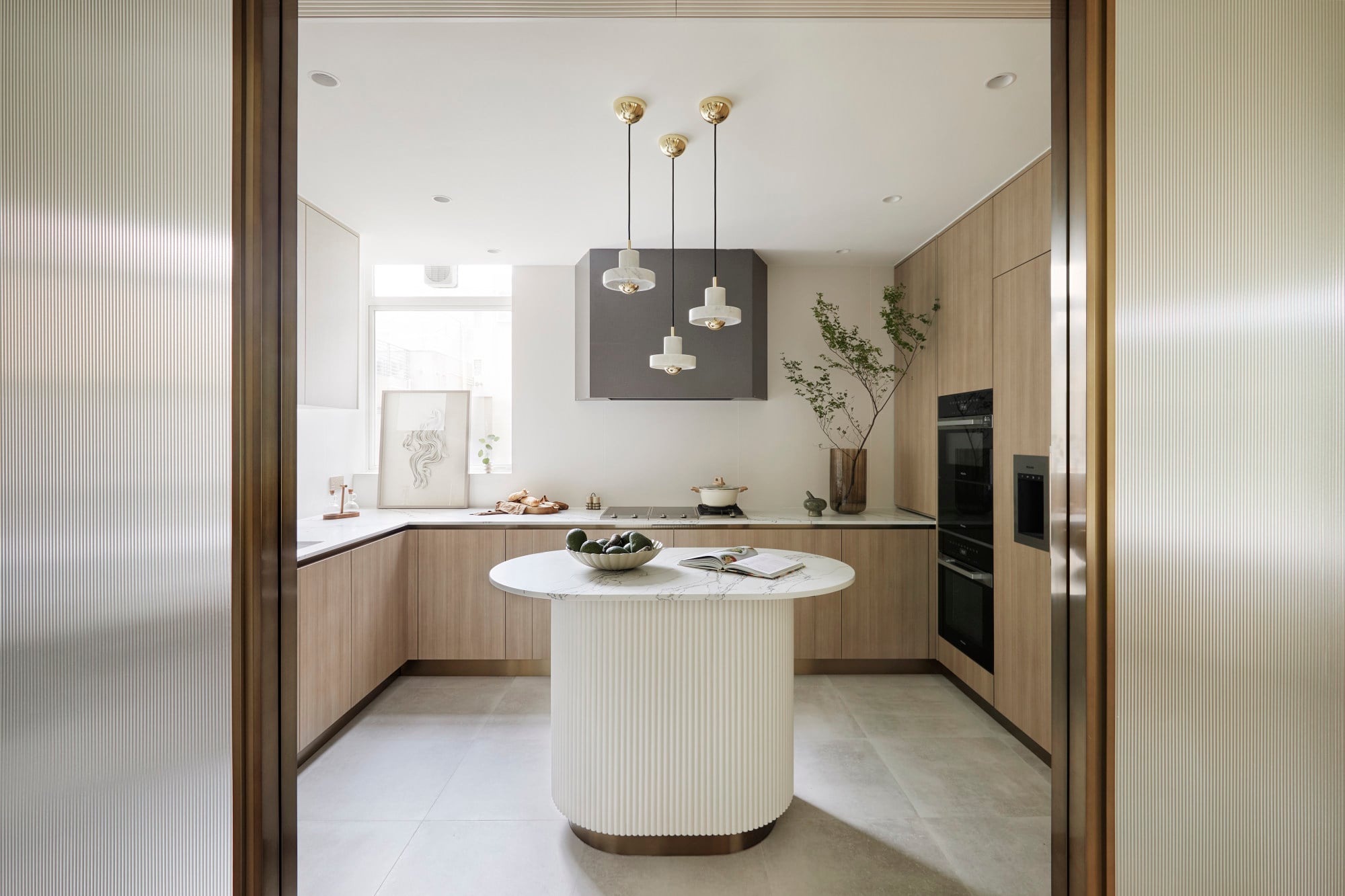 View of Luxury Hand Tufted Wool Rug- Minimalist Cream Beige Area Rug ... - Etsy