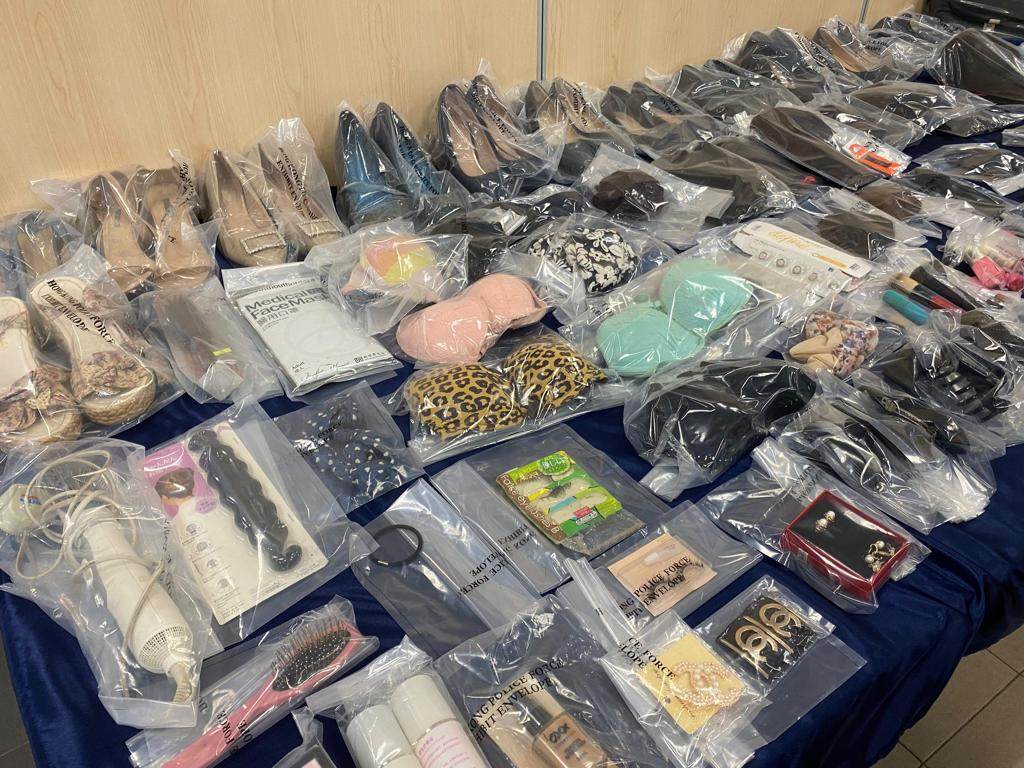 Police uncovered a haul of female clothing, including school uniforms, at the suspect’s home and an industrial unit. Photo: Handout