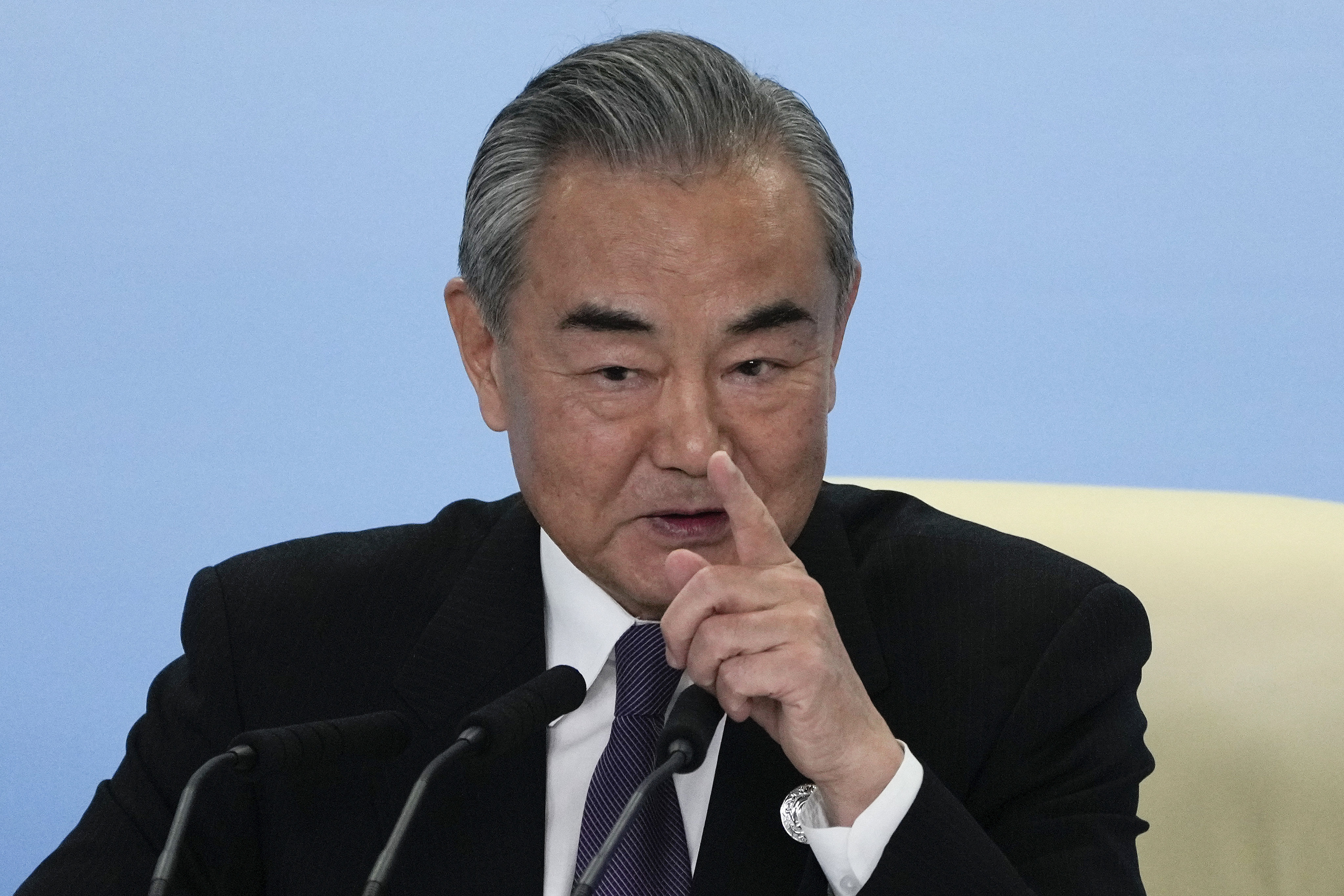 Foreign Minister Wang Yi has reiterated China’s stance on the crisis sparked by Hamas’ unprecedented cross-border attack on Israel. Photo: AP