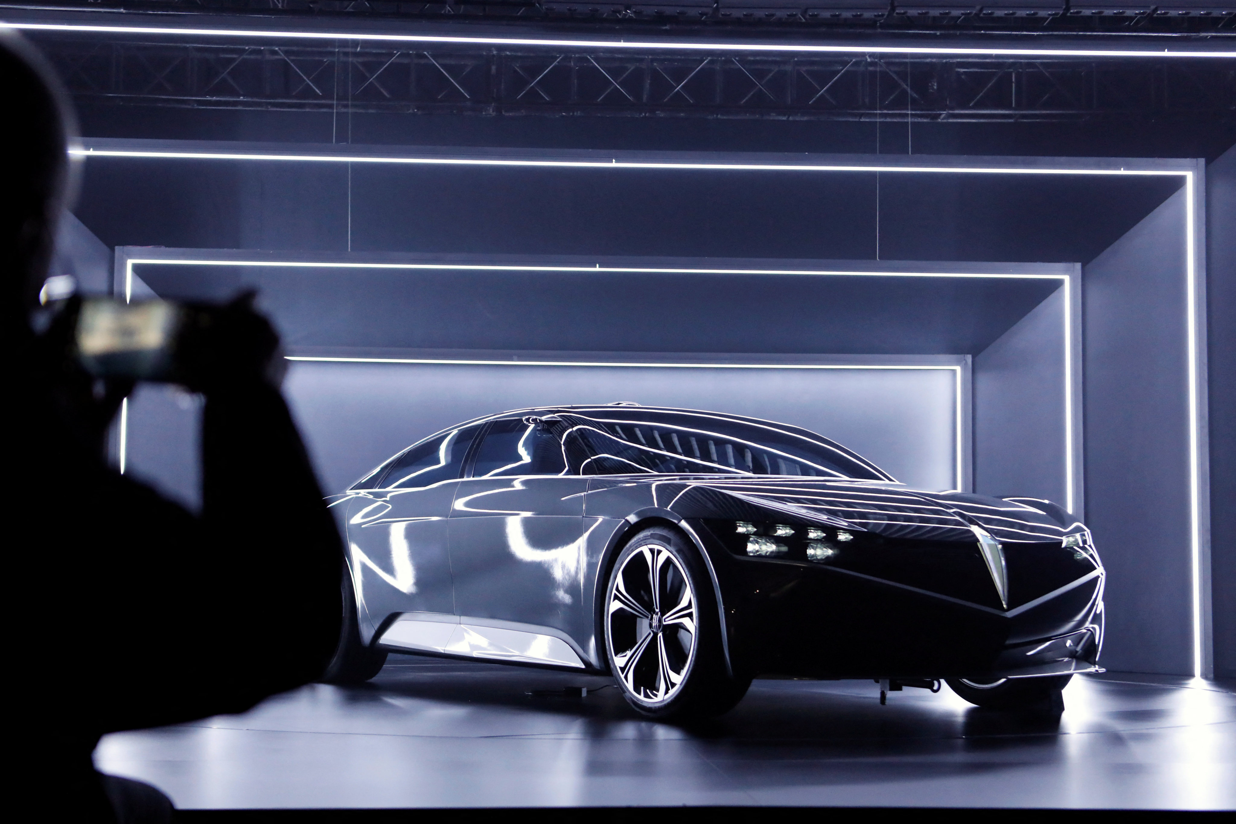 BeyonCa’s GT Opus 1 concept car is unveiled during an event at the EV start-up’s headquarters in Beijing, in this file photo from October 2022. Photo: Reuters 