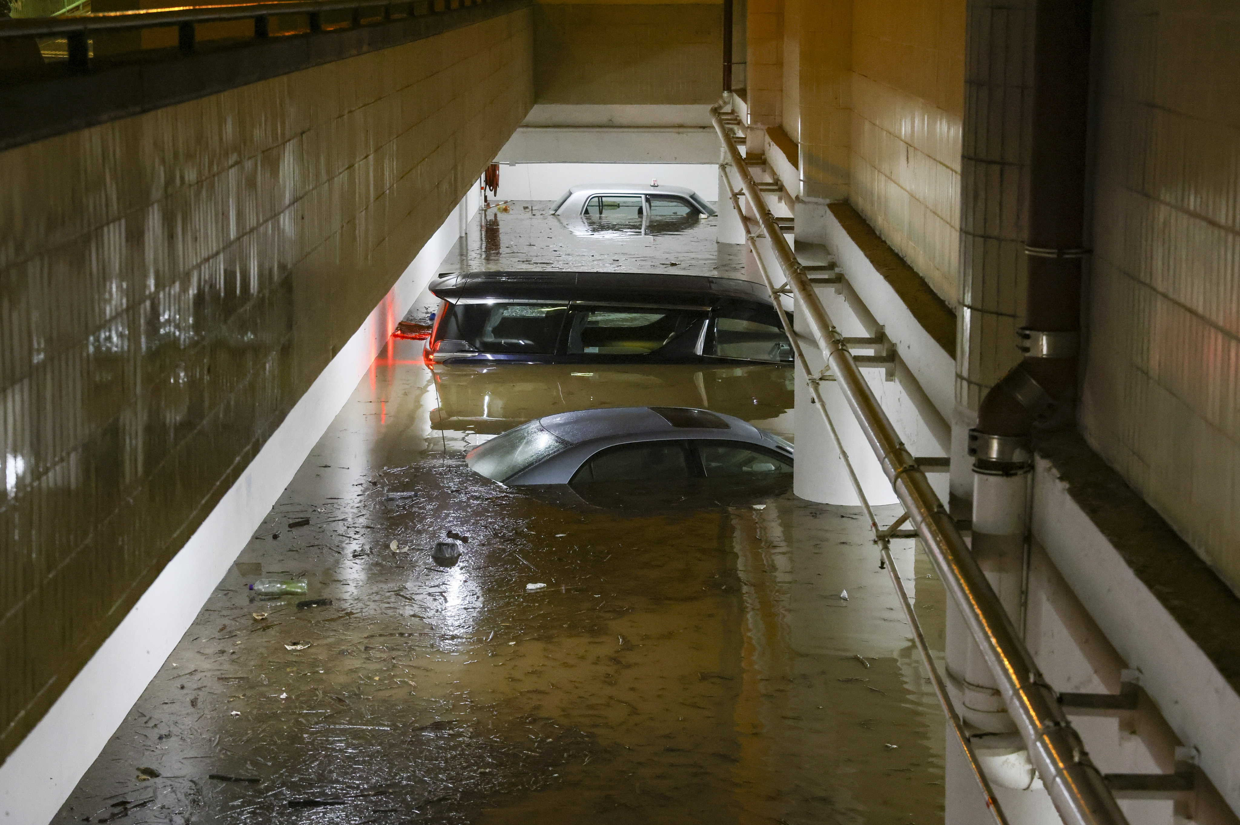 Serious flooding in Chai Wan after September’s record-breaking rainfall. Photo: Dickson Lee