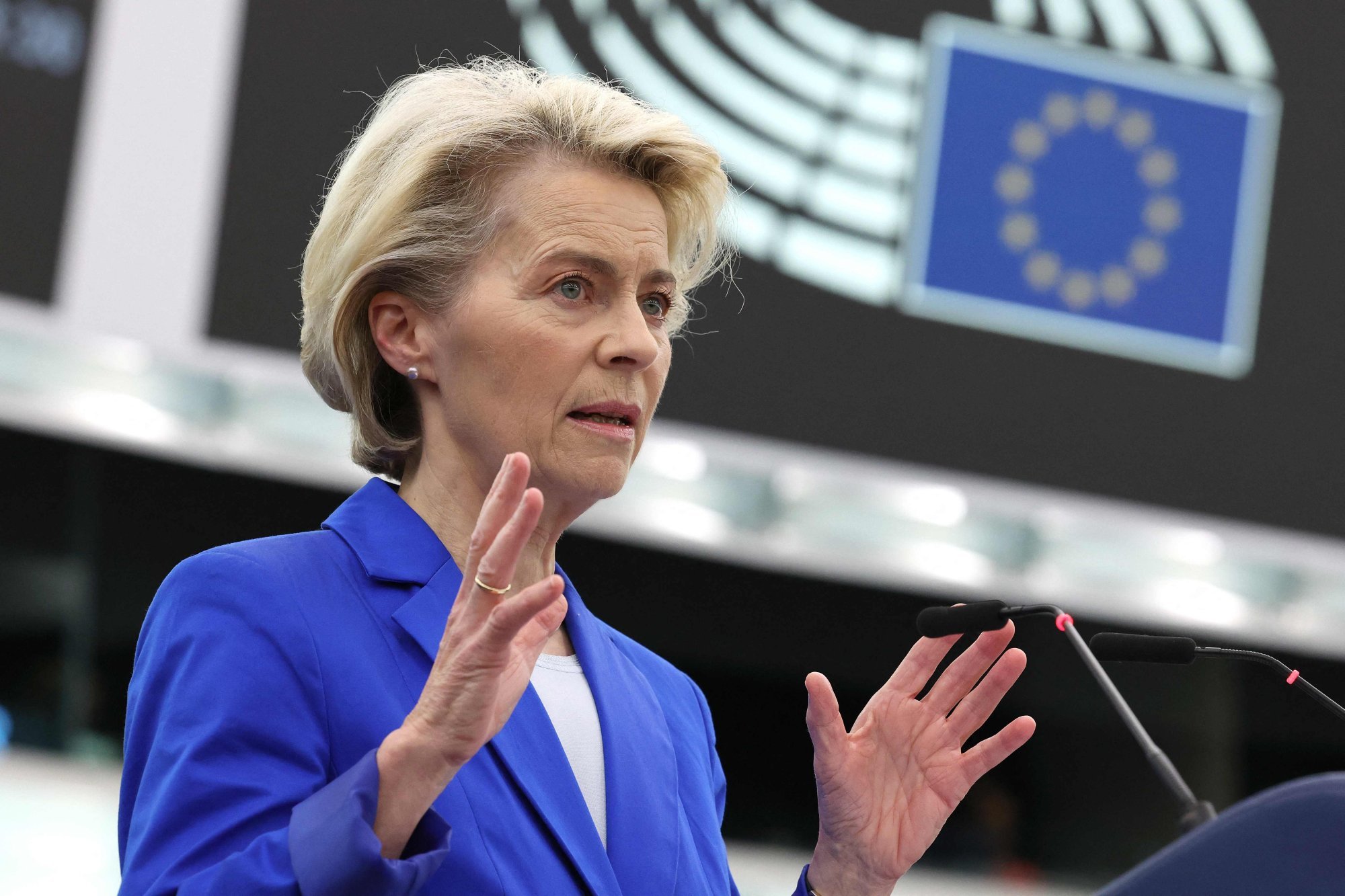 European Commission President Ursula von der Leyen has sought to “de-risk” the EU’s ties to China. Photo: AFP