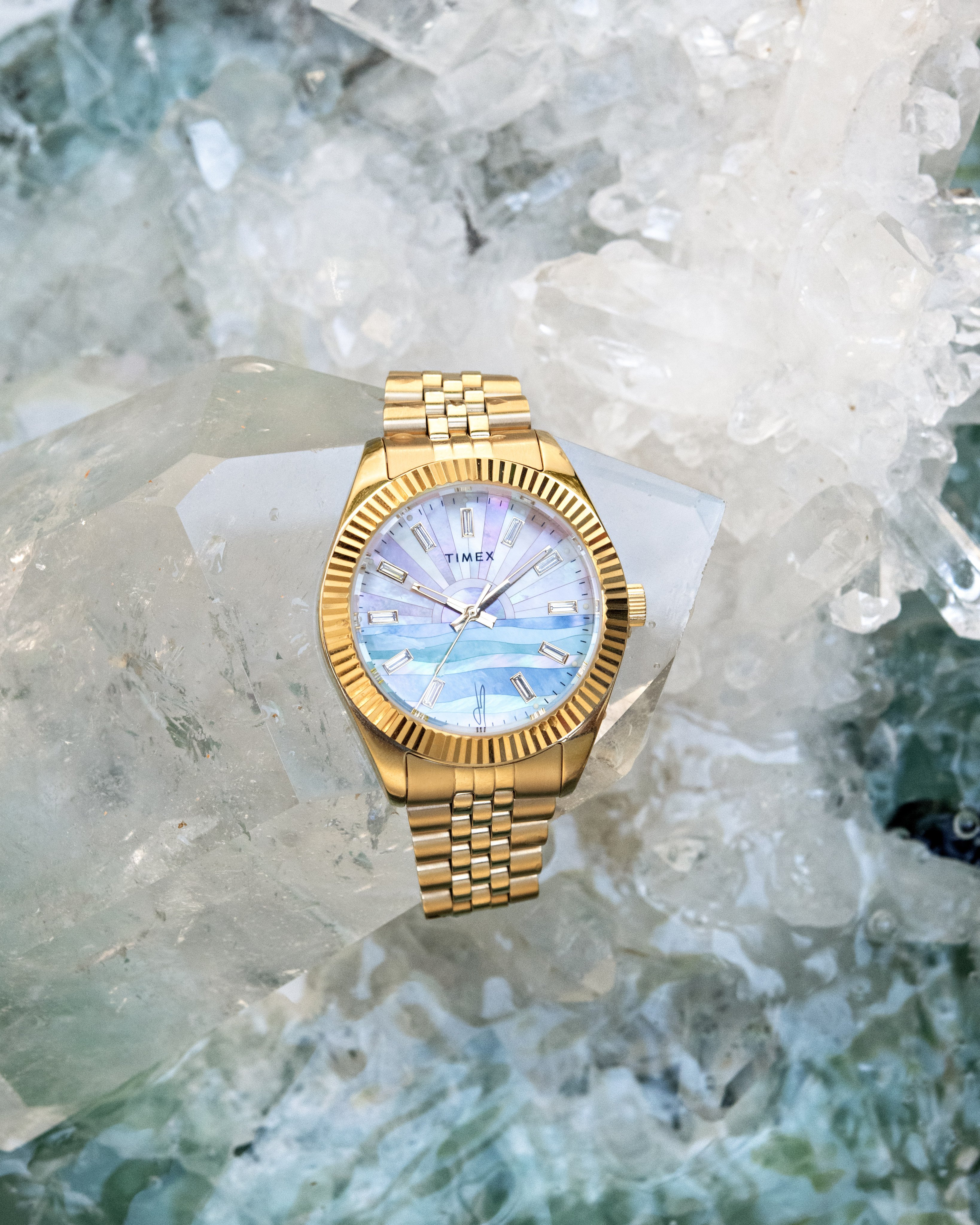 Putting the fun in function, fashion watches are having a moment, such as this product of the recent Timex and Jacquie Aiche collaboration. Photo: Handout
