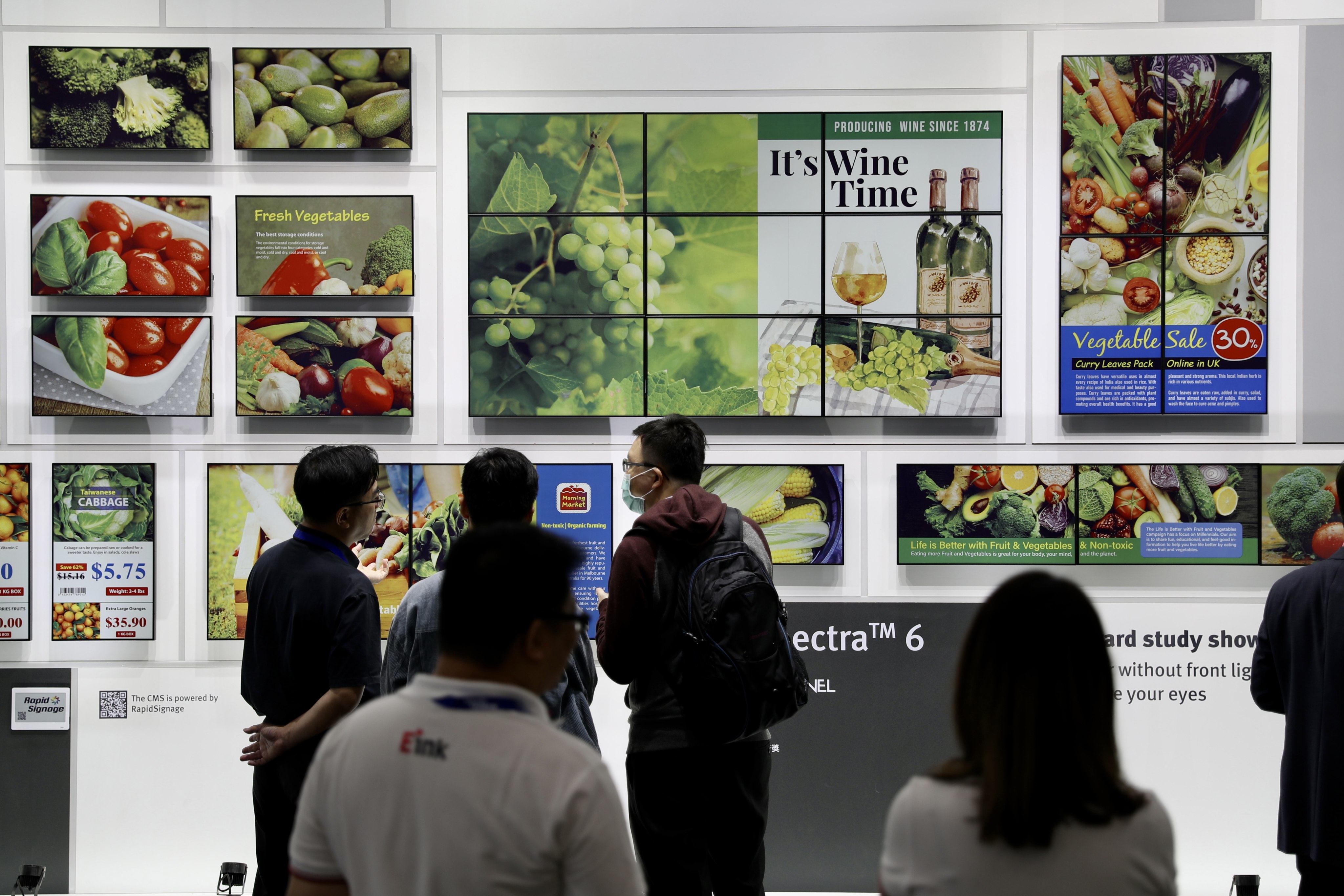 Visitors view paper-like texture LED display panels during the Touch Taiwan 2023 Exhibition. Taiwan’s start-ups, particularly in tech, are being encouraged to look to markets outside mainland China. Photo: EPA-EFE