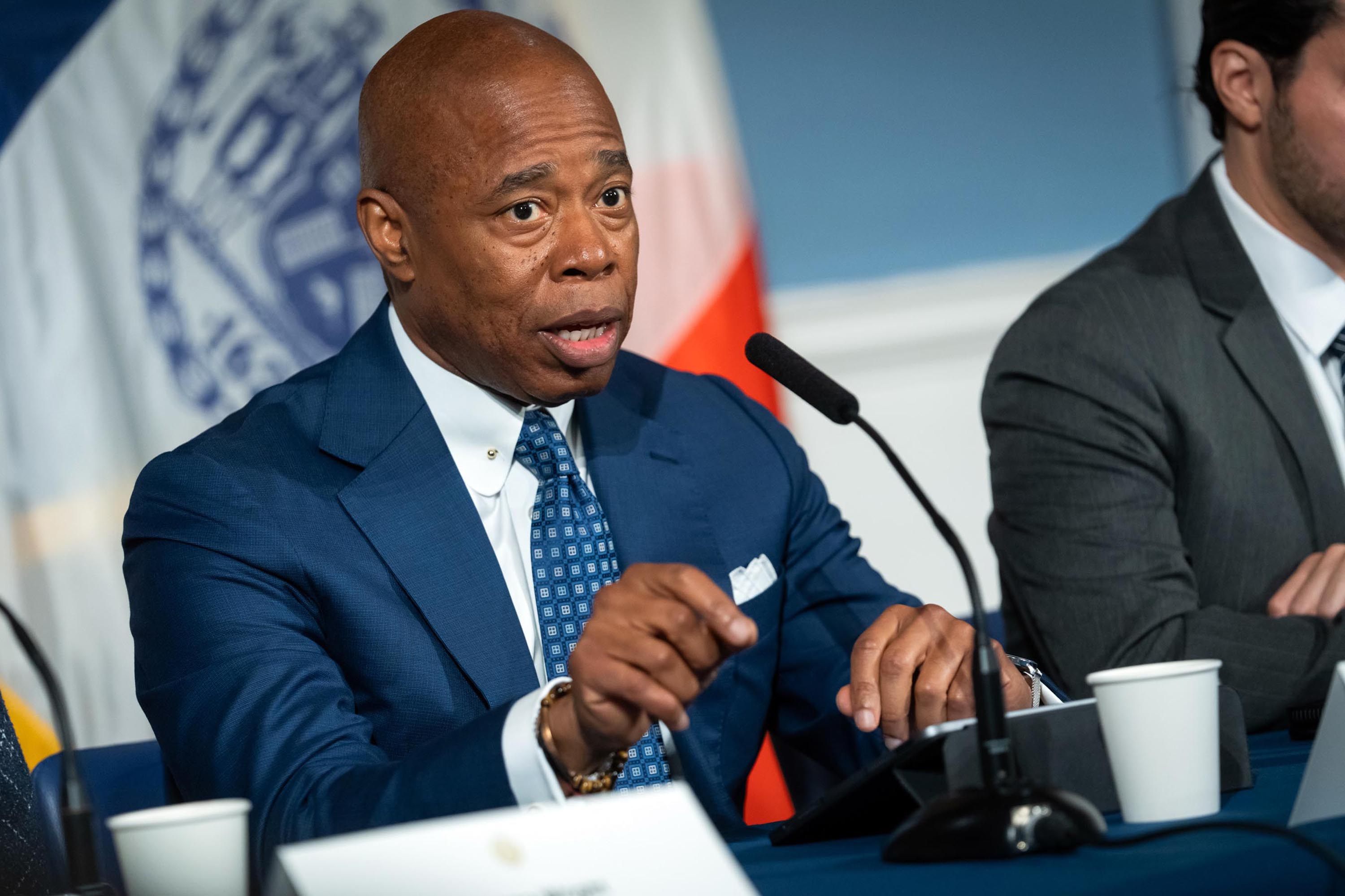 NYC Mayor Eric Adams generated controversy when he used AI to make robocalls in languages he doesn’t speak. Photo: TNS
