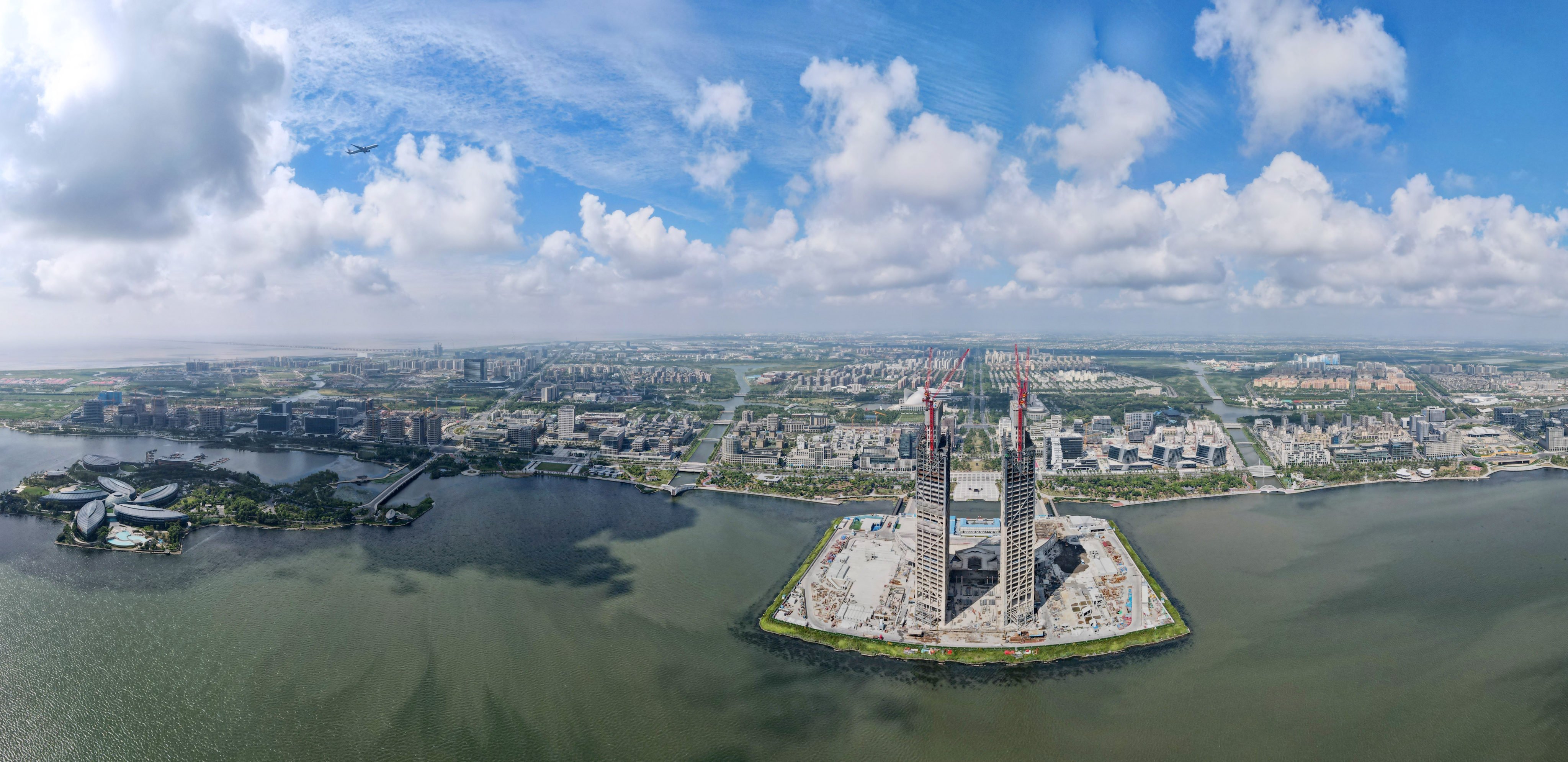 An aerial view of the Lingang new area in Shanghai. Photo: Xinhua