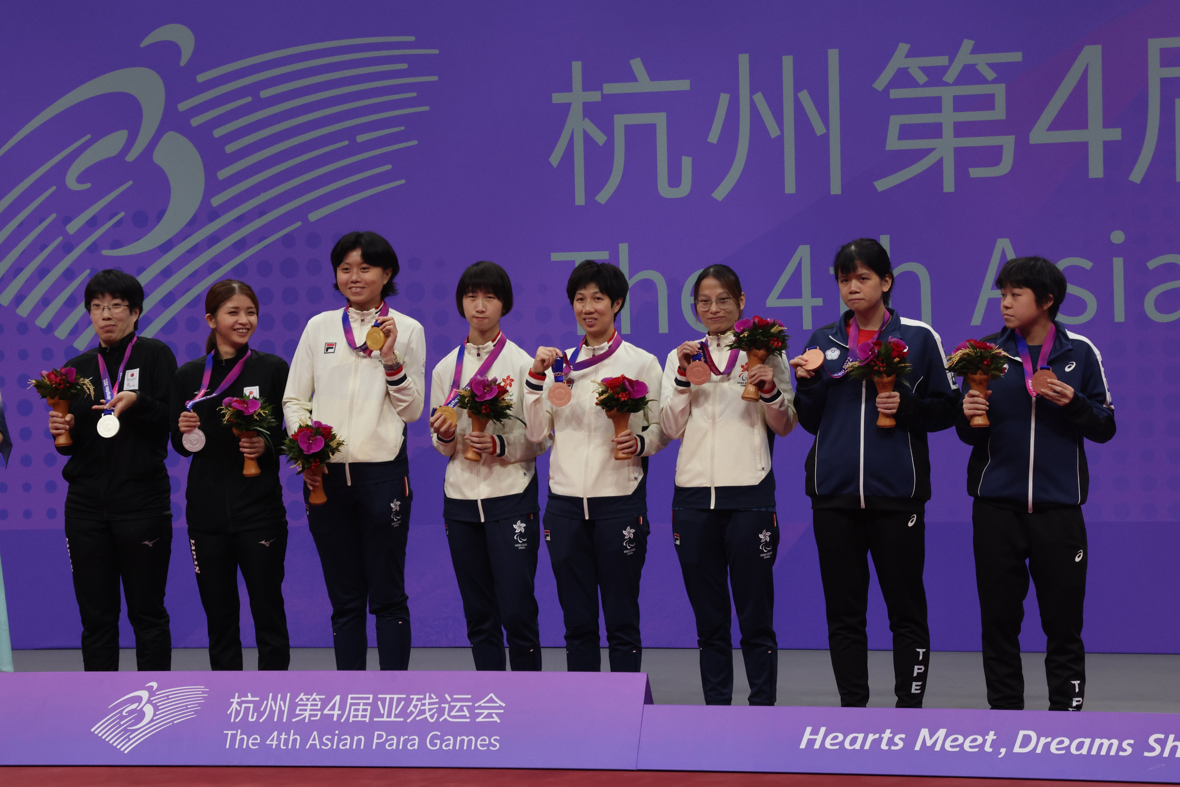 Hong Kong’s table tennis players added further medals to the city’s tally. Photo: China Hong Kong Paralympic Committee