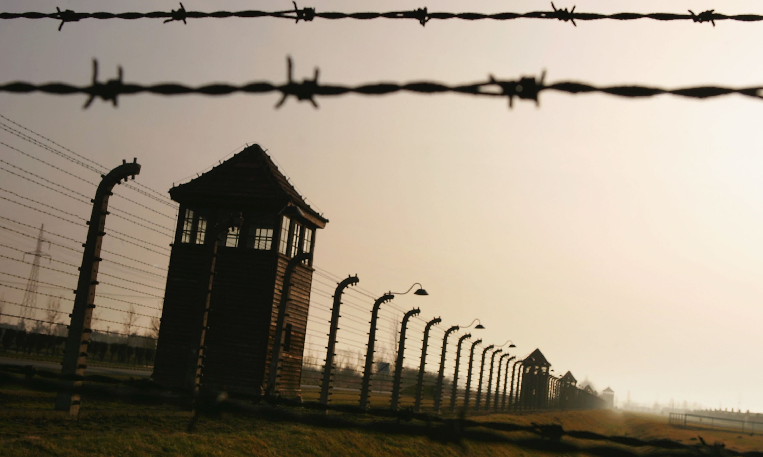 Watch towers surround the Auschwitz II-Birkenau Nazi death camp in present-day Poland, one of several where Jews were exterminated in the second world war. The word genocide was coined in 1944 to describe Nazi Germany’s attempt to eliminate European Jewry. Photo: Getty Images
