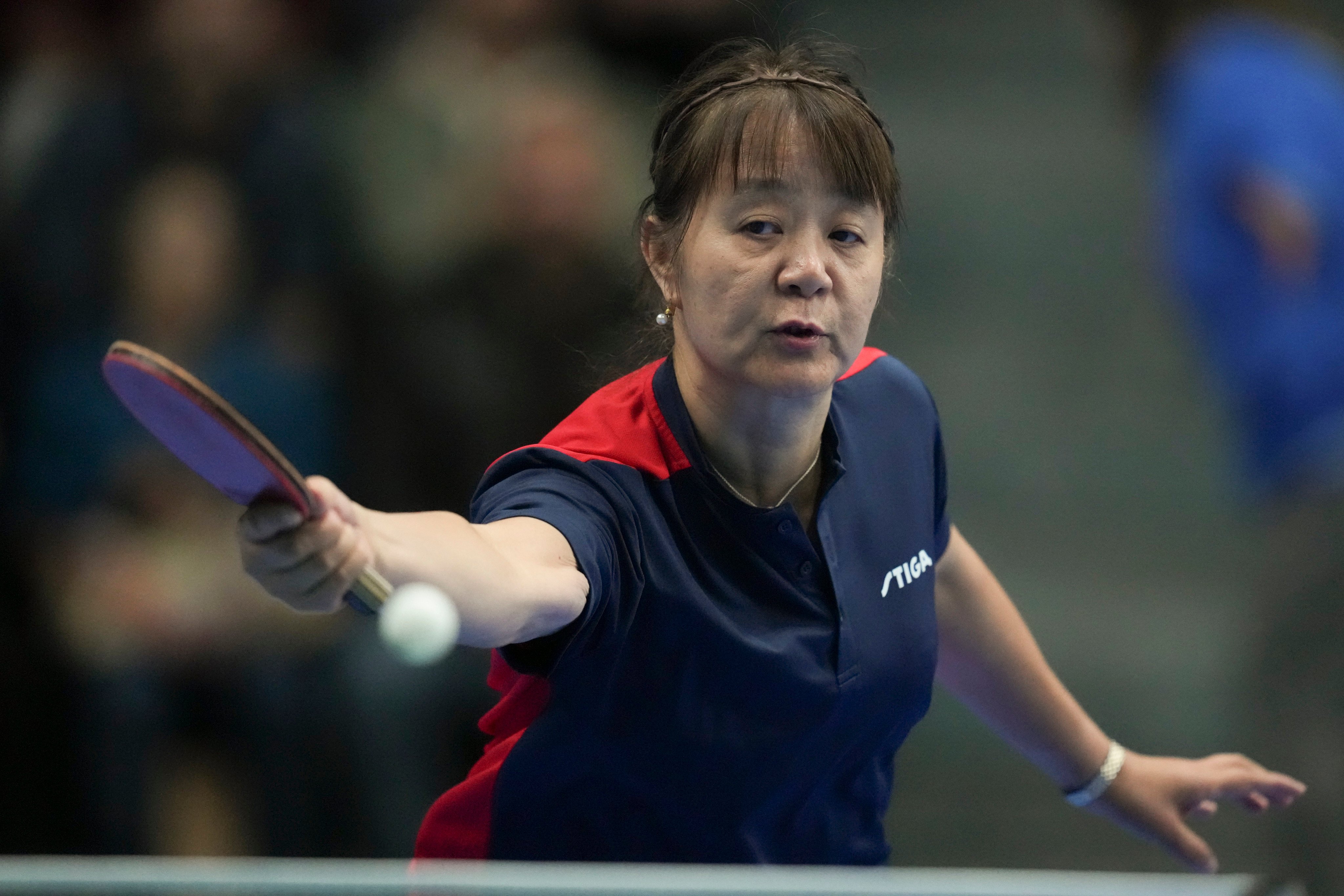 Chile’s Zeng Zhiying lost to American Lily Ann Zhang at the Pan American Games in Chile. Photo: AP