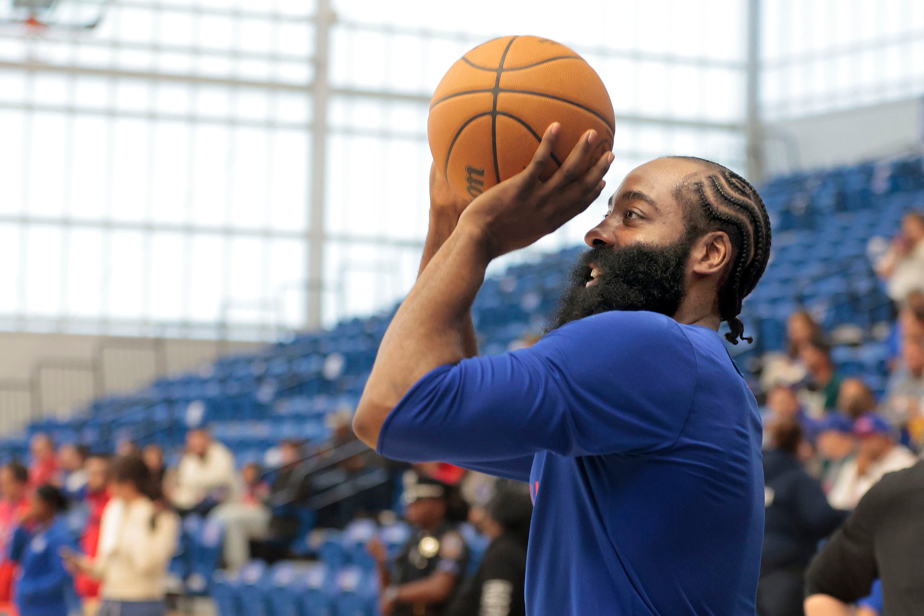 James Harden missed all four of the Philadelphia 76ers’ preseason games and their first three regular-season games. Photo: TNS
