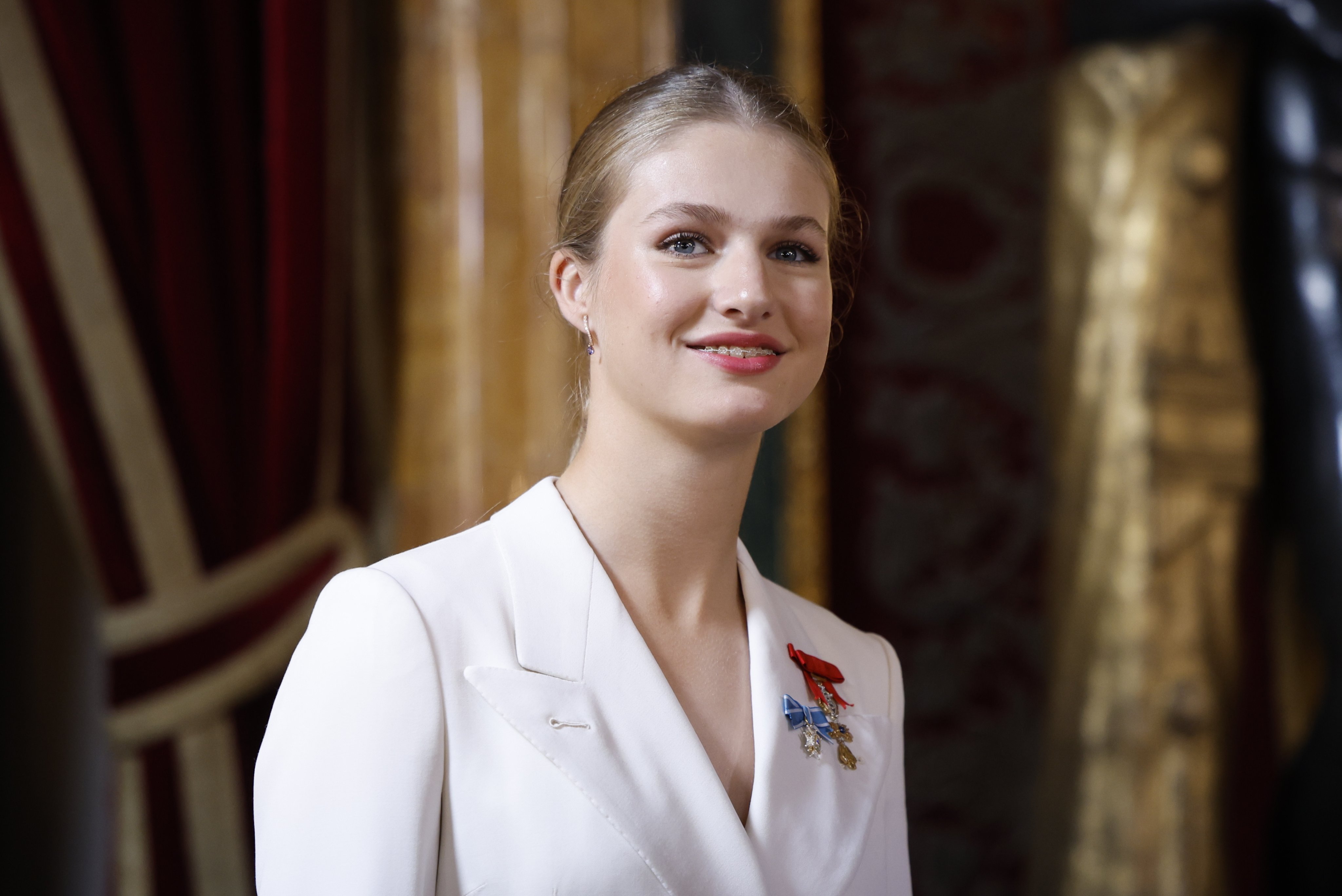 Spain’s Crown Princess Leonor at the Royal Palace in Madrid on Tuesday. Photo: EPA-EFE