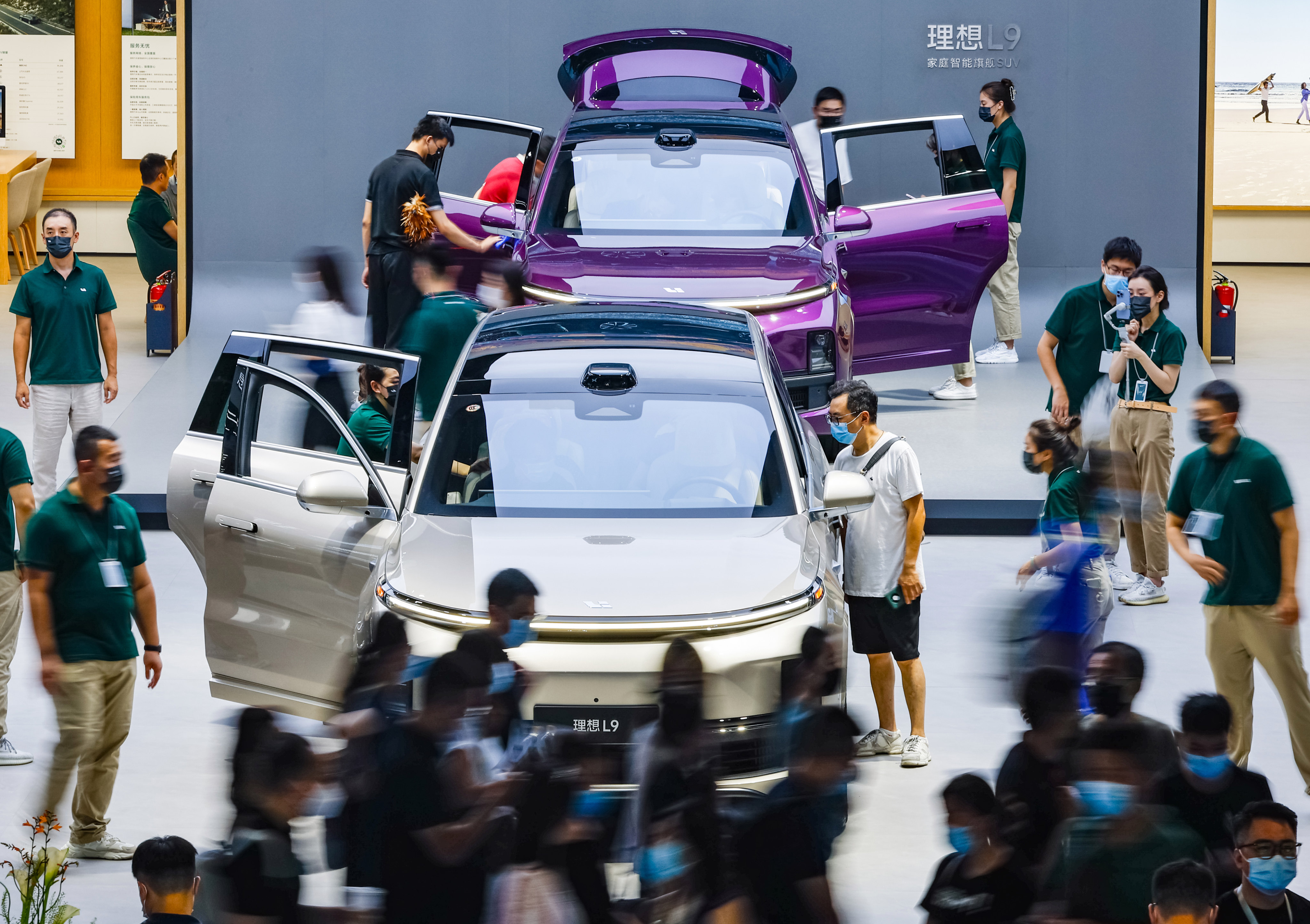 China’s premium EV makers report bumper October sales. Photo: Xinhua 