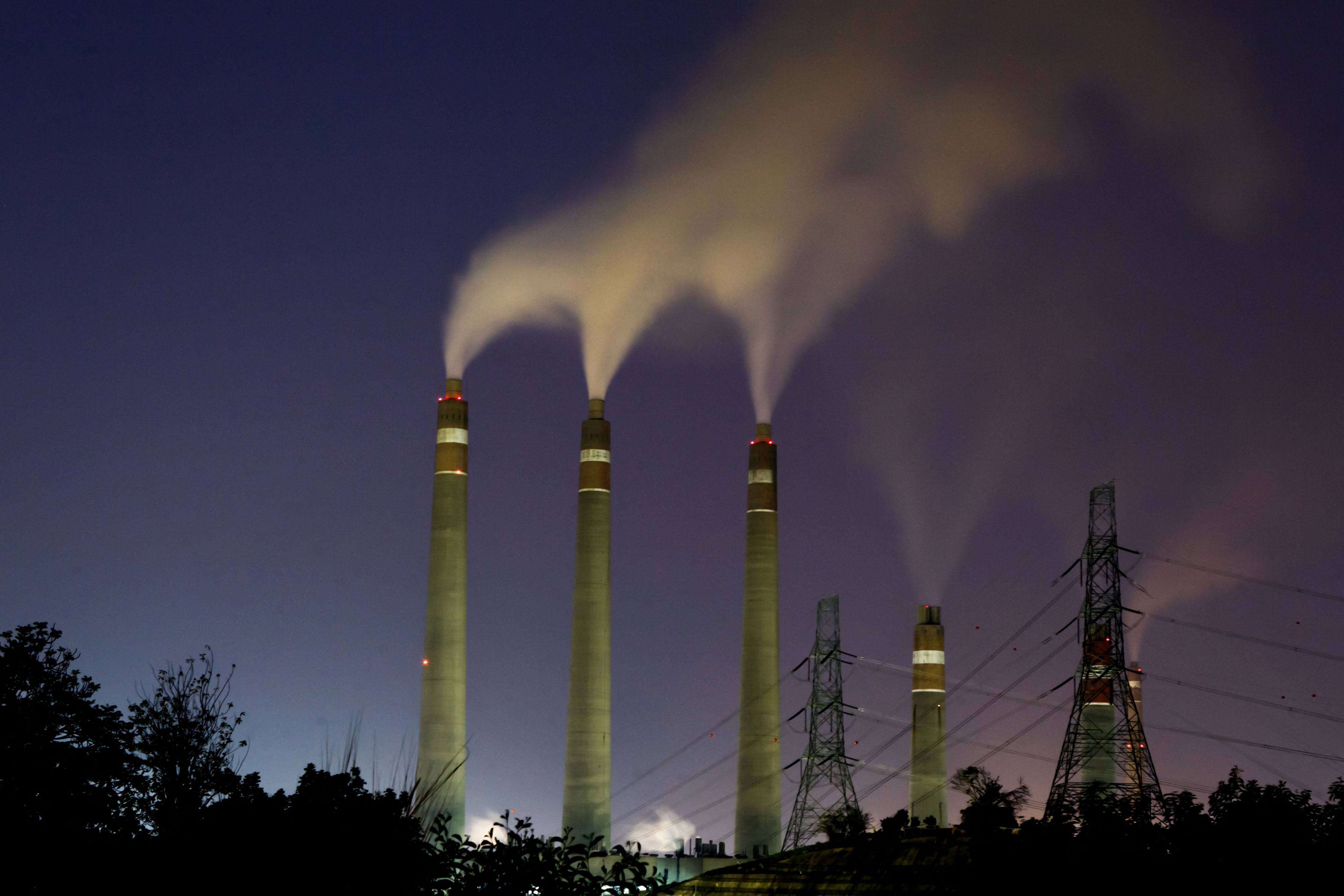 Smoke rises from the chimneys of a coal-fired power plant in Cilegon in September. Indonesia was the world’s ninth-largest source of CO2 emissions in 2021 according to data from the European Commission. Photo: AFP