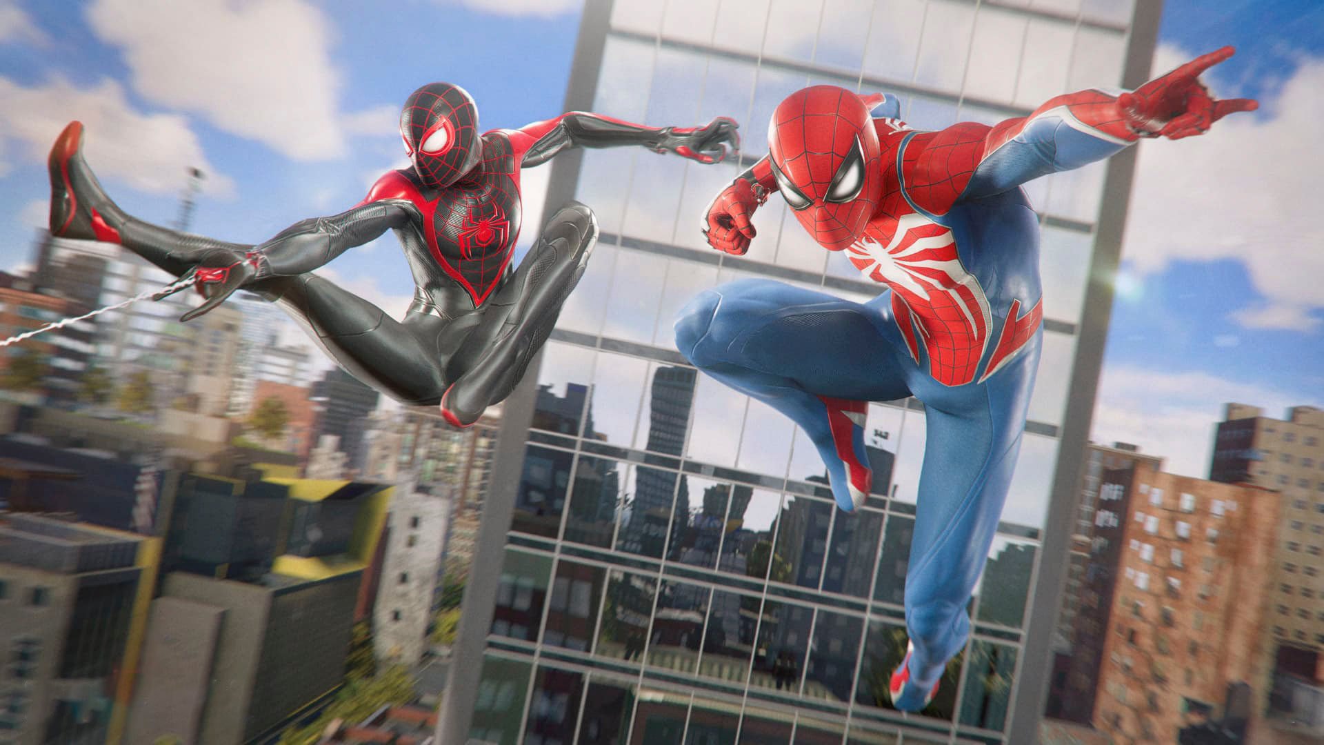 Peter Parker and Miles Morales team up in Marvel’s Spider-Man 2 on PlayStation 5, with players getting to fight as both the Spider-Men. Photo: Marvel Games