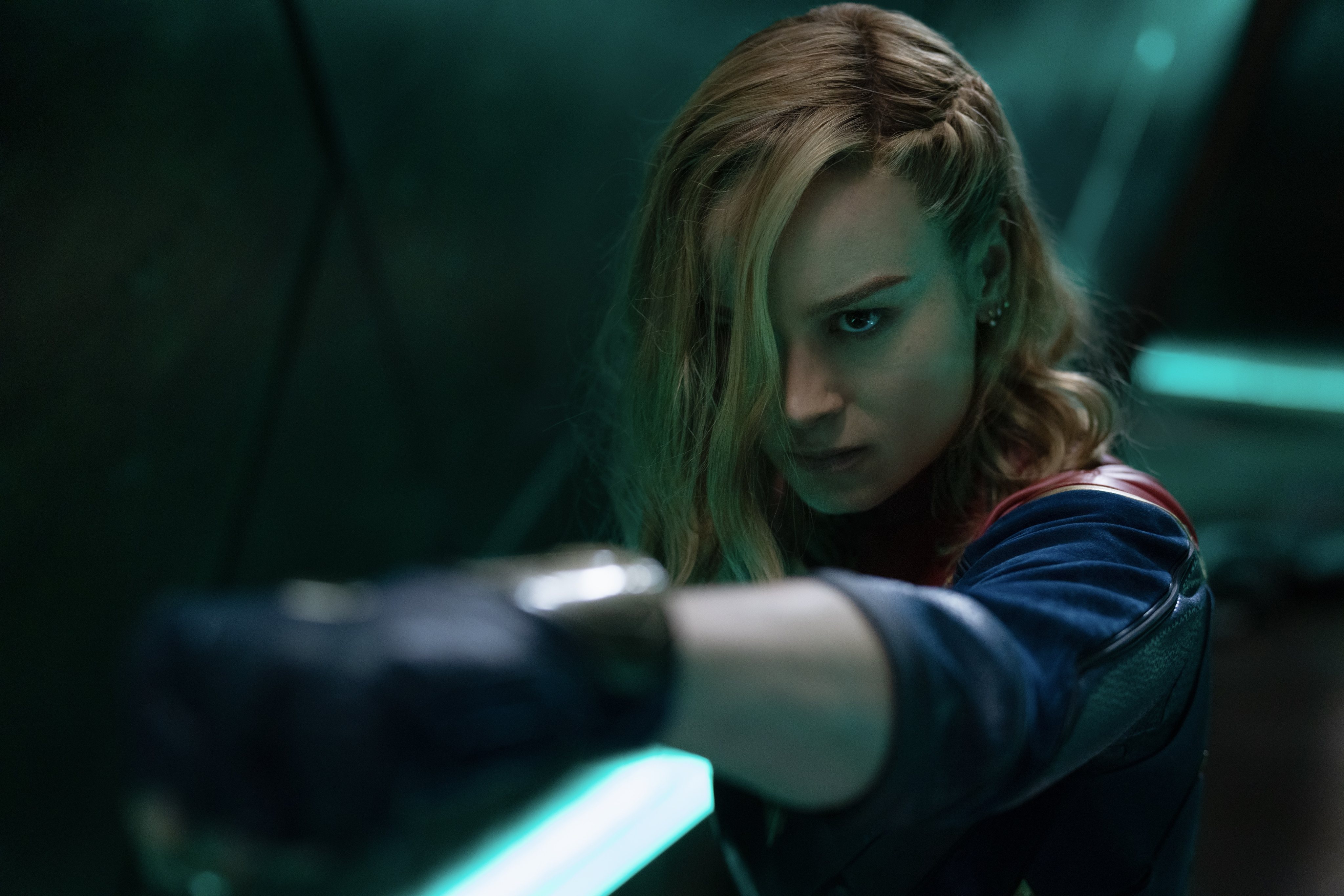 Brie Larson as Captain Marvel/Carol Danvers in a still from “The Marvels”. Photo: Laura Radford/Marvel