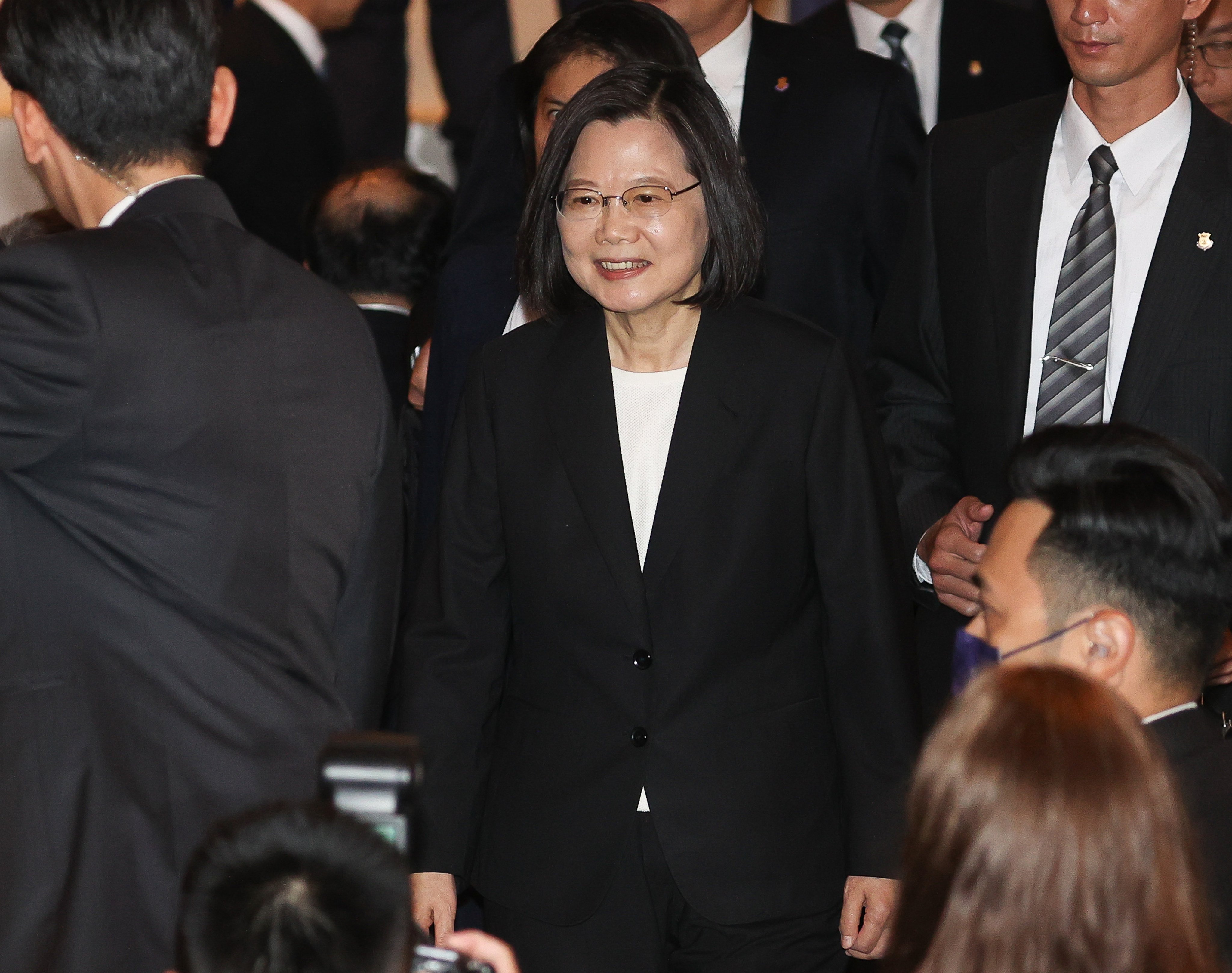 President Tsai Ing-wen has called on the world’s democracies to come together “in deterring adventurism and aggression in the region to ensure a peaceful future and the continuation of our shared values”. Photo: CNA