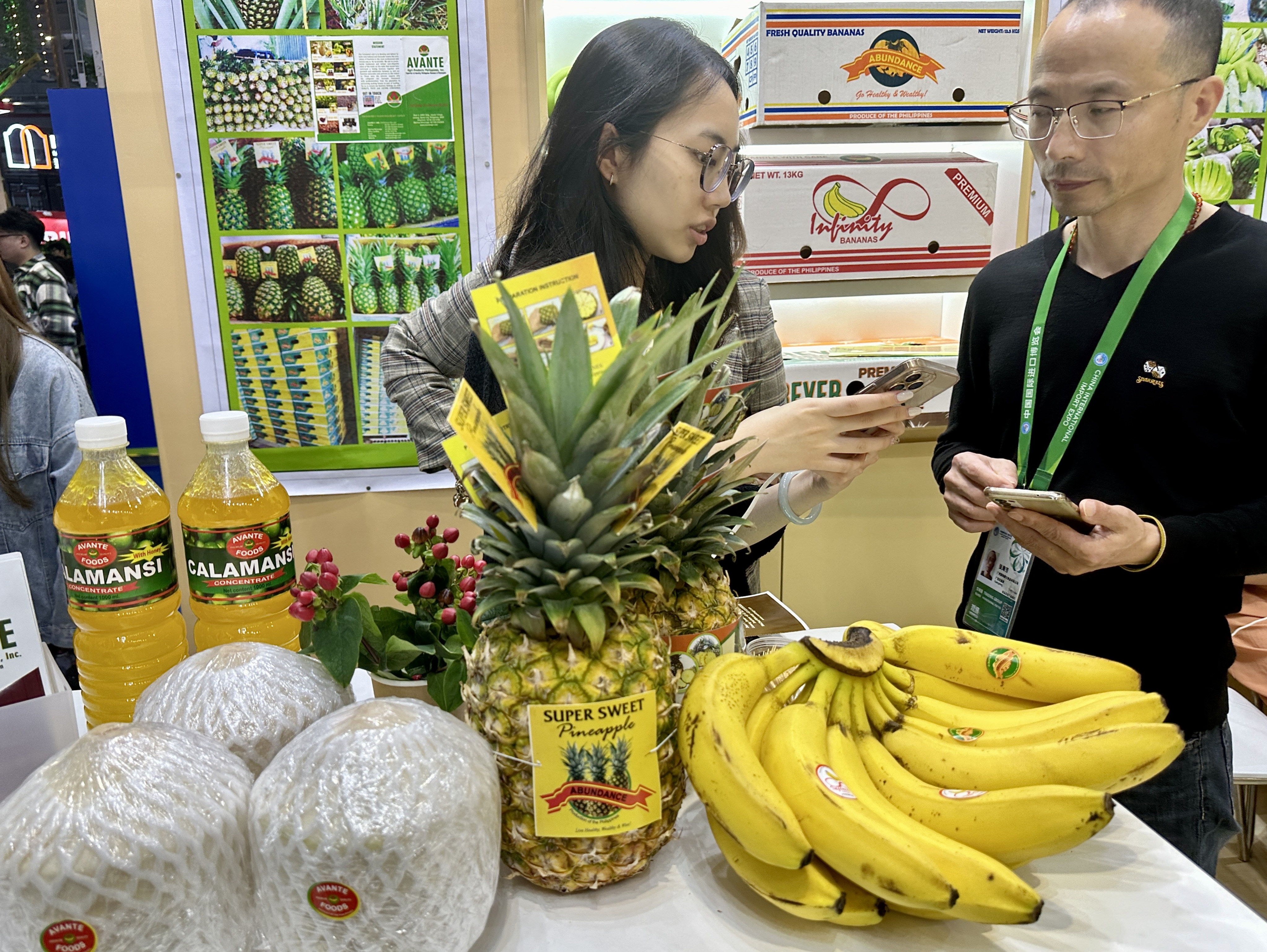 Products from the Philippines on display at the 2023 China International Import Expo in Shanghai. Photo: Frank Chen