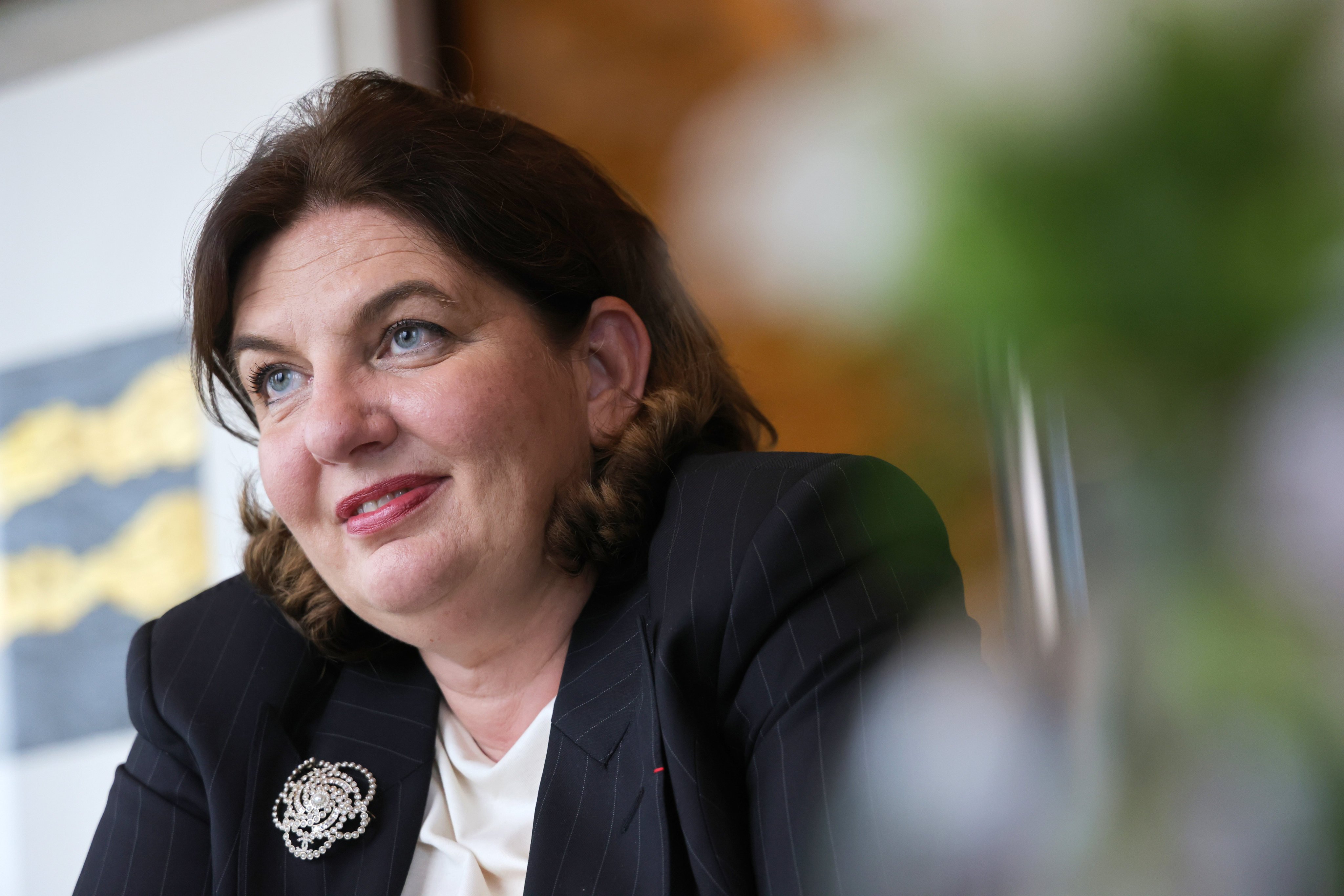 Valerie Baudson, CEO of Amundi, poses for a photo at the Four Seasons Hotel in Central on November 7, 2023. Photo: May Tse