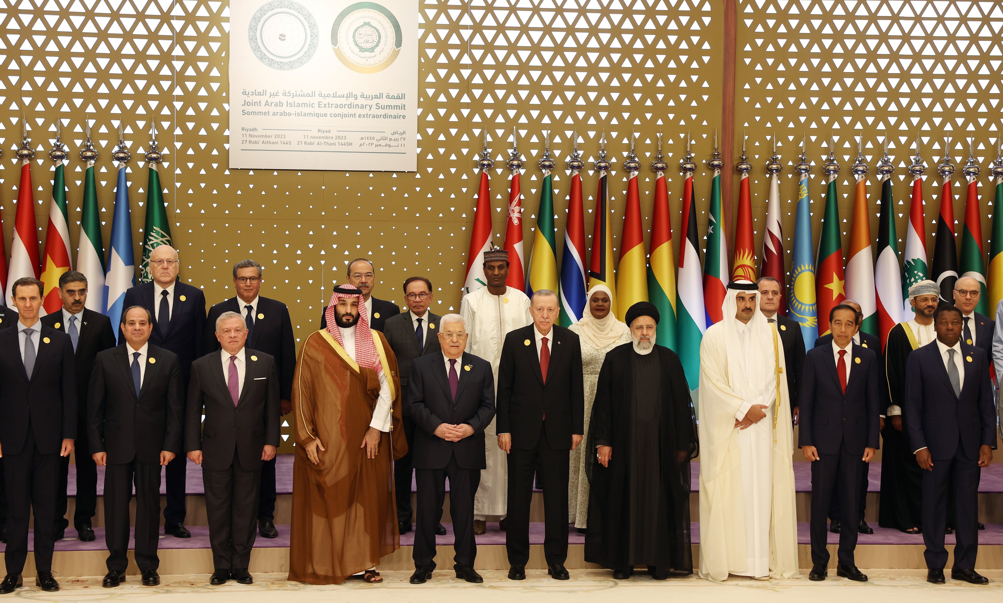 Leaders attend a joint Islamic-Arab summit in Riyadh, Saudi Arabia, on Saturday. Photo: EPA-EFE
