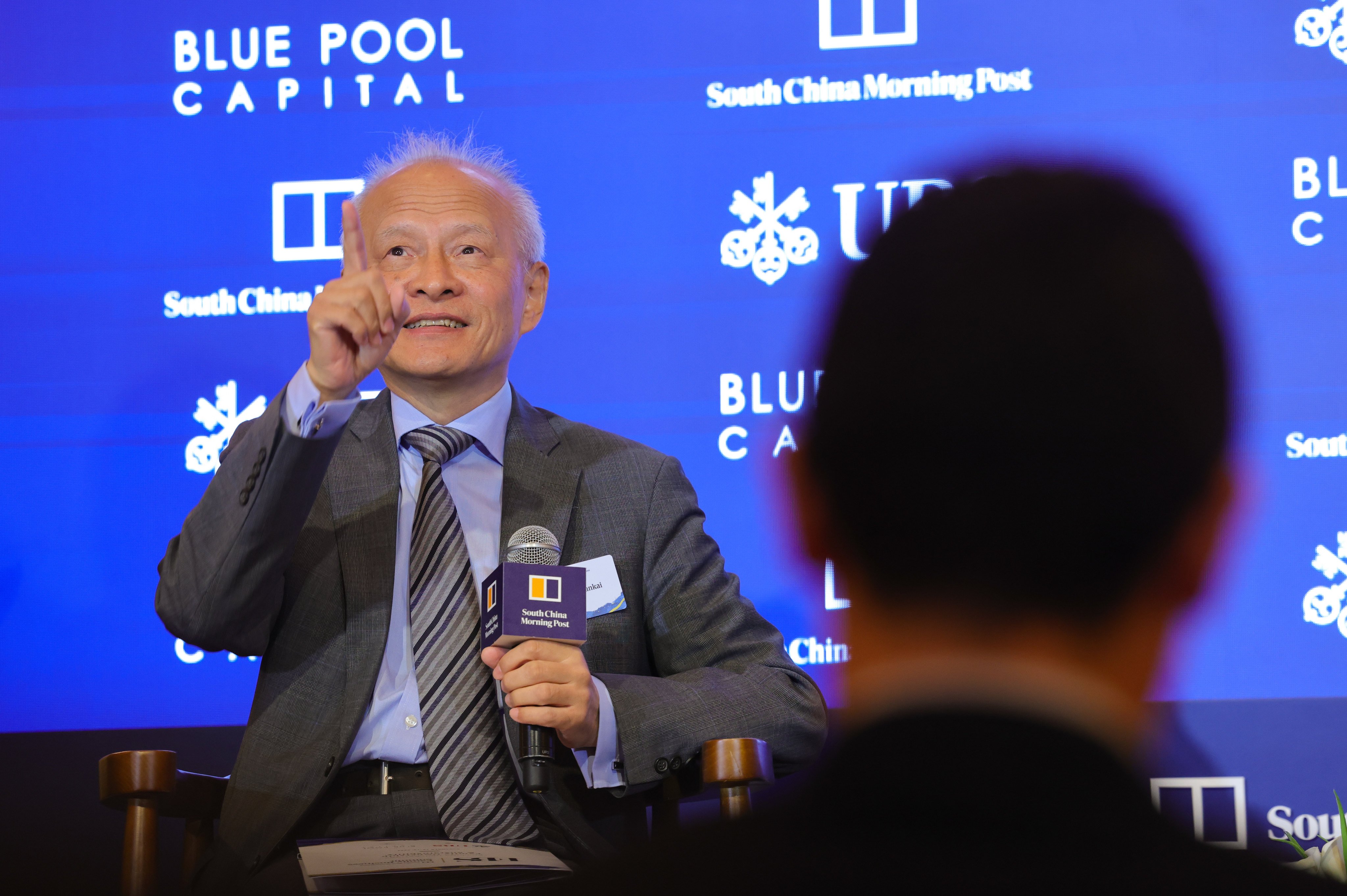 Former Chinese ambassador to the US Cui Tiankai attends the Family Business Summit in Hong Kong on Monday. Photo: May Tse