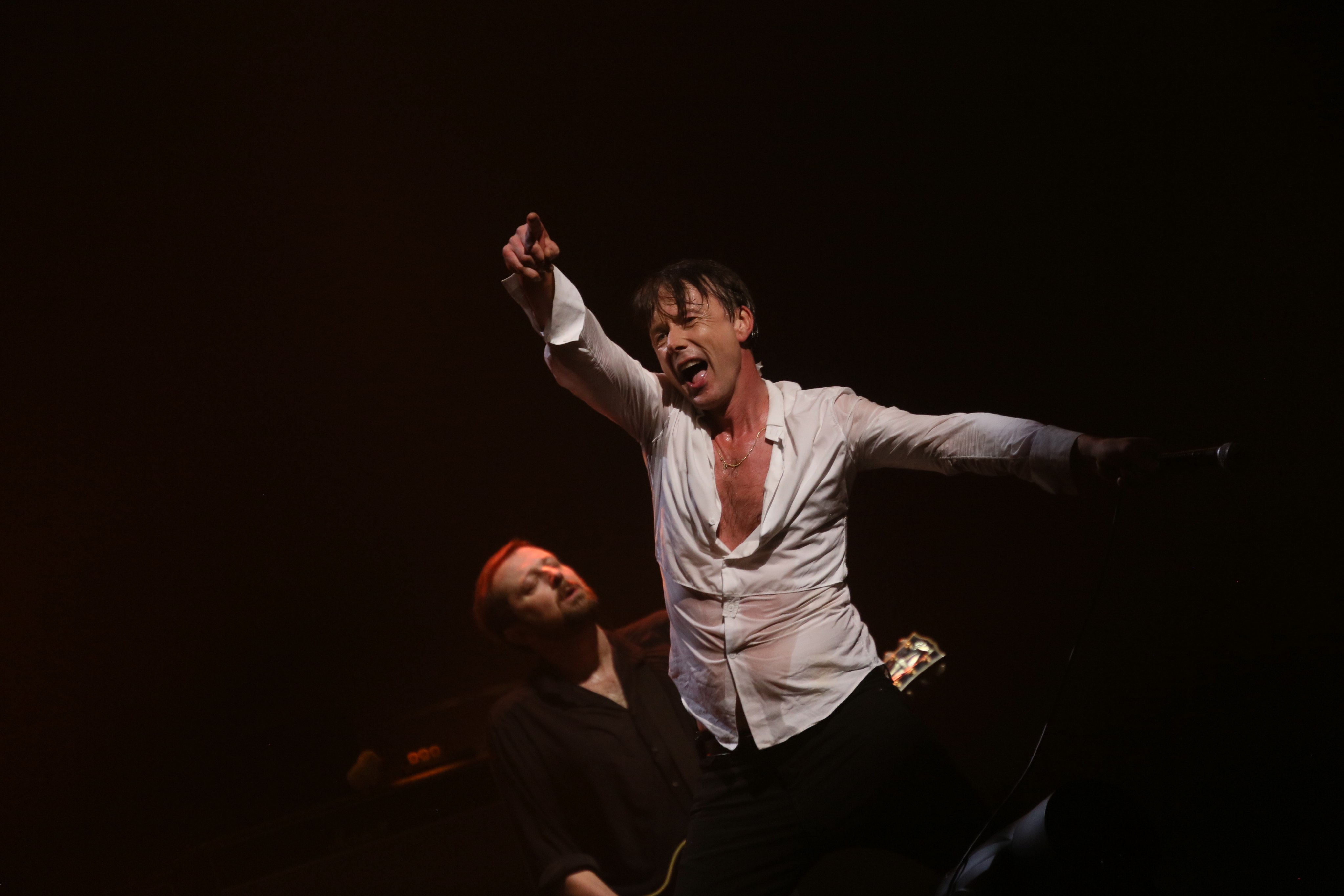 Suede delivered a blistering set despite delays which meant they took to the stage at the KoolTai music festival in Macau at nearly 1am. The festival was originally scheduled to take place over two days but later shortened to just one. Photo: Clark Ainsworth