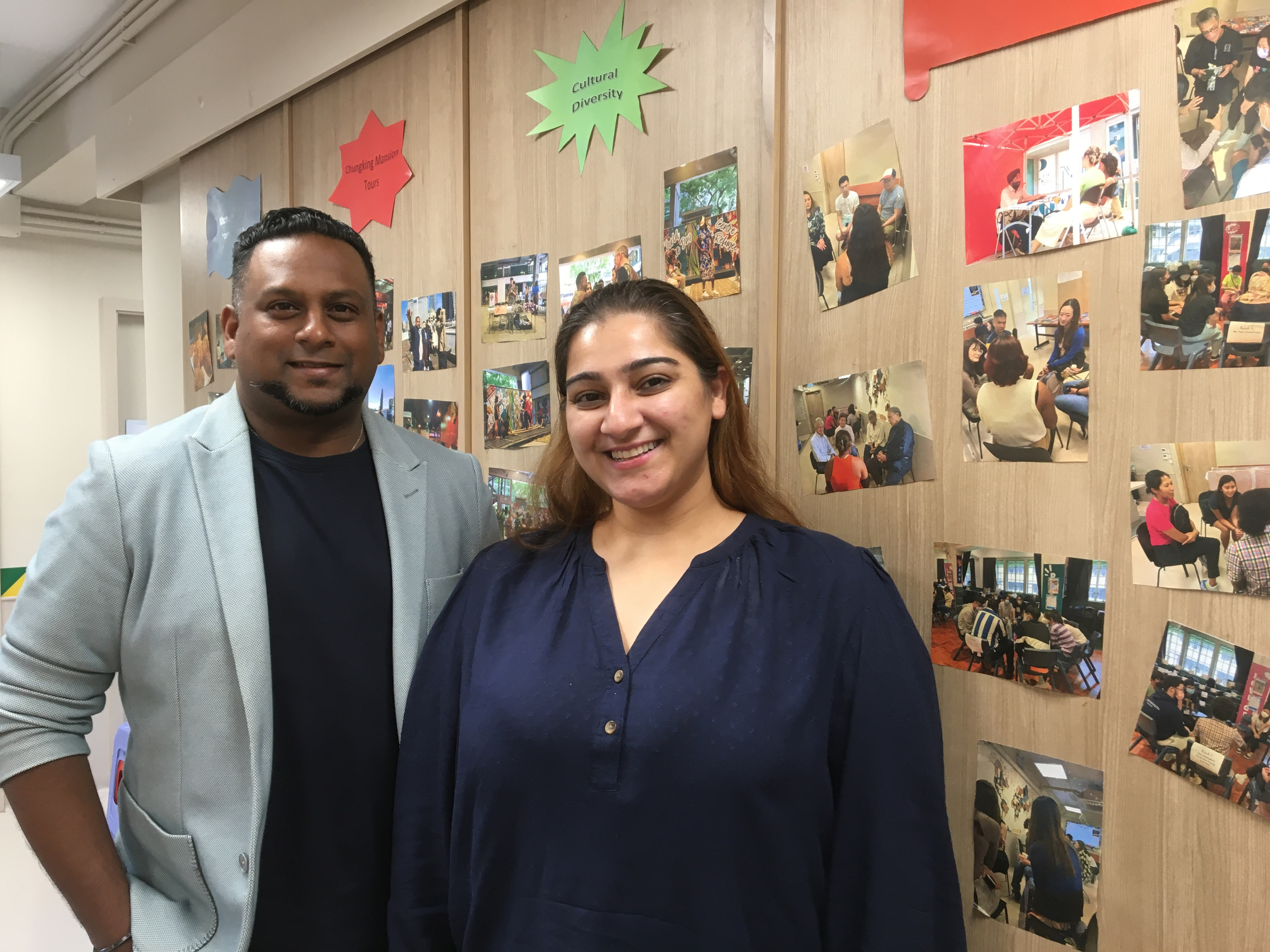 Centre for Refugees head Jeffrey Andrews and programme coordinator Chandni Puri have helped more than 100 refugees find jobs in Hong Kong. Photo: Cindy Sui