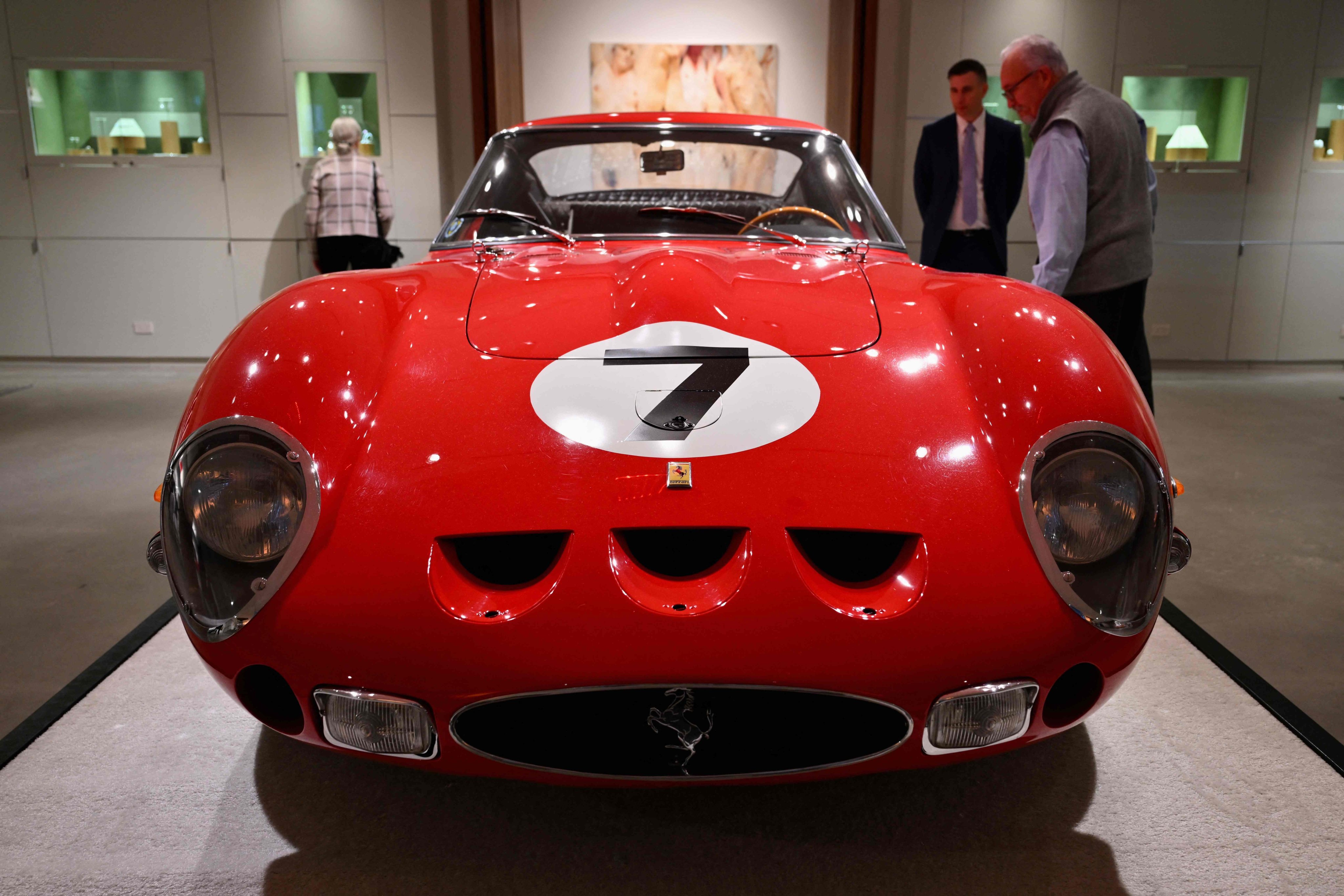 A 1962 Ferrari 250 GTO displayed at a preview event at Sotheby’s in New York. Photo: AFP