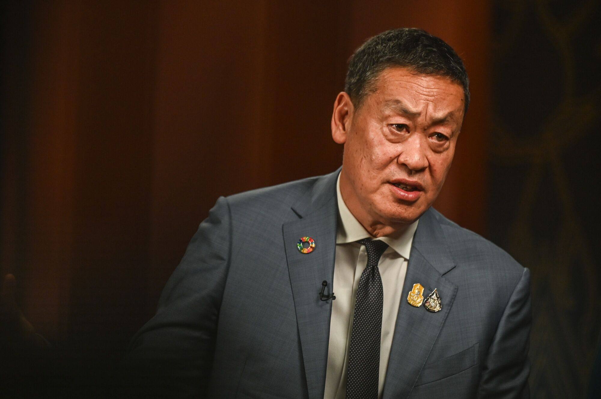 Prime Minister Srettha Thavisin said there was no plan to invite Chinese police officers to patrol local Thai tourist destinations, after a public outcry to the initiative. Photo: Bloomberg