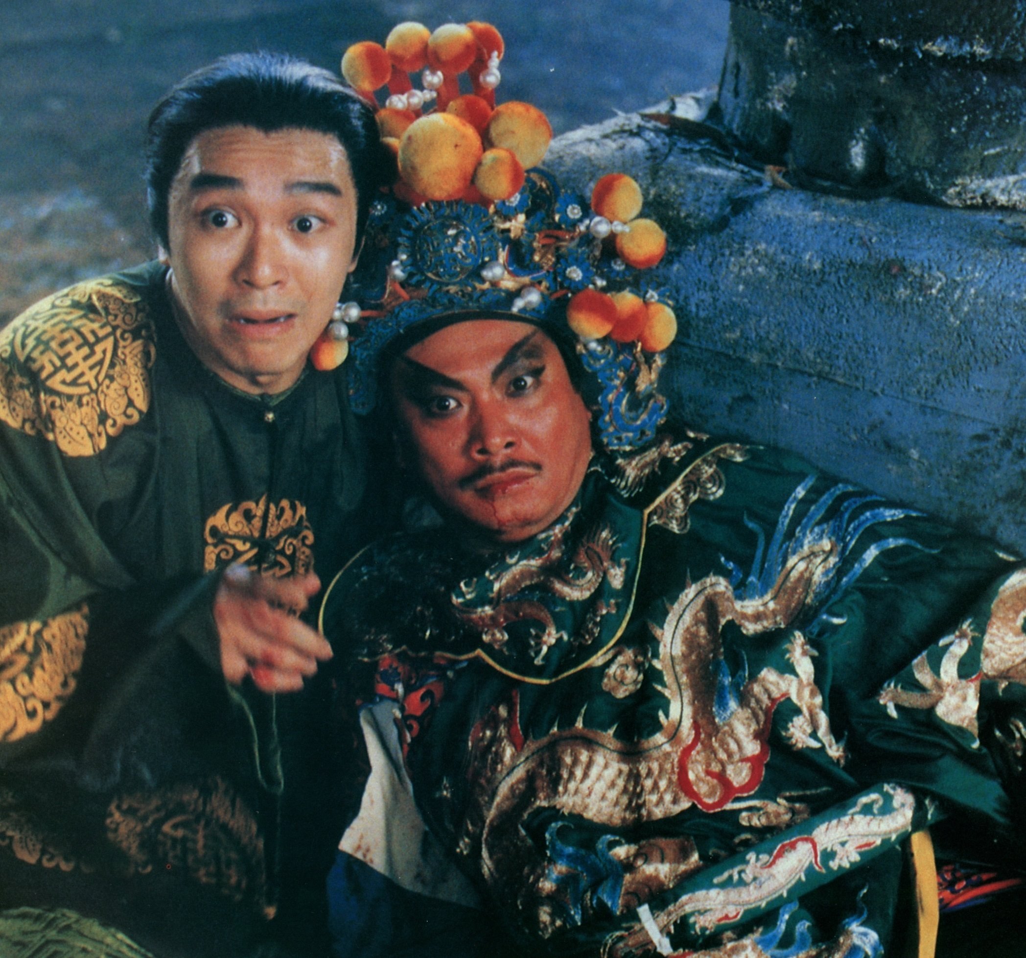 Stephen Chow Sing-chi (left) and Ng Man-tat in a still from Royal Tramp.