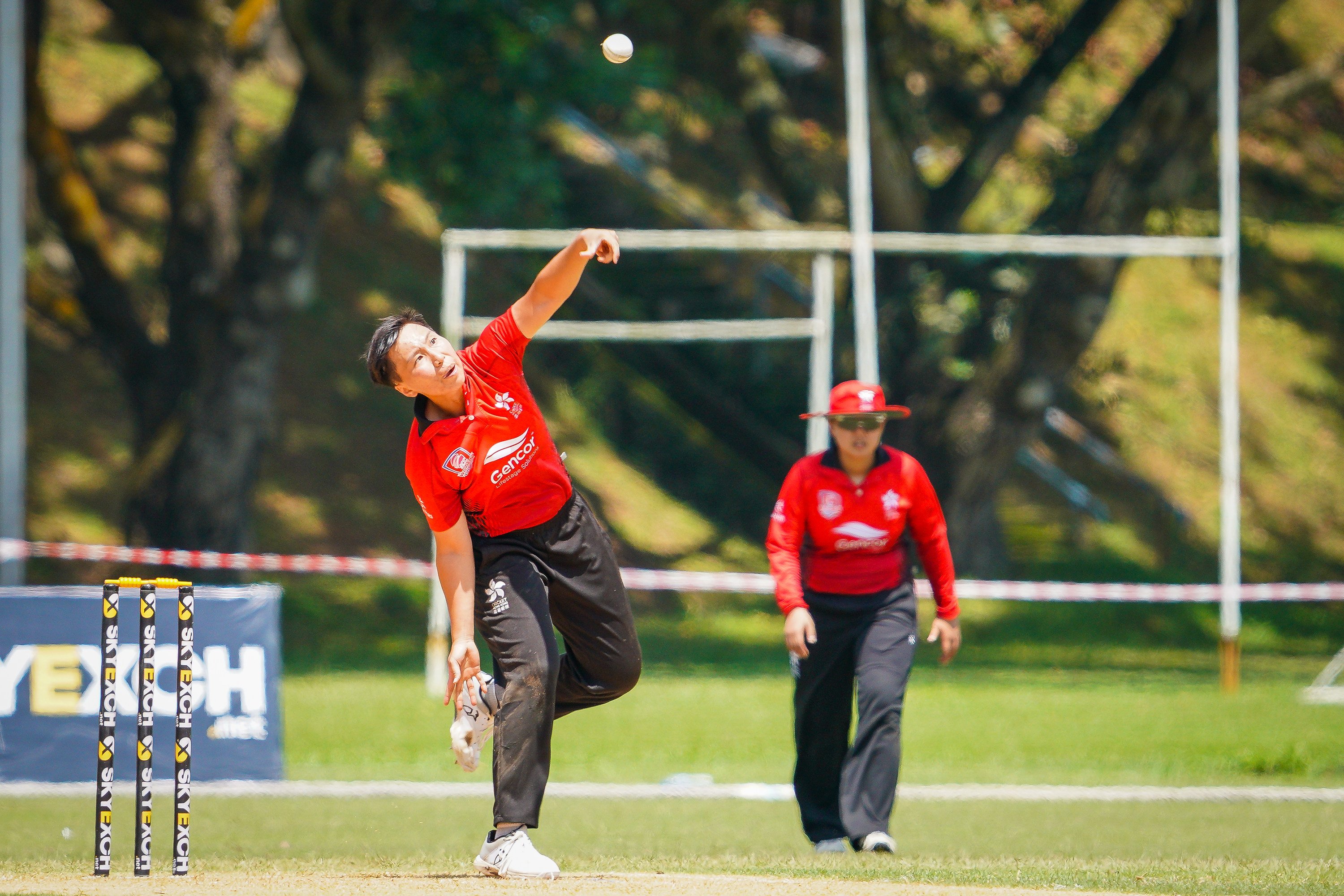Captain Kary Chan in action for Hong Kong in their women’s T20 clash in Malaysia. Photo: Handout
