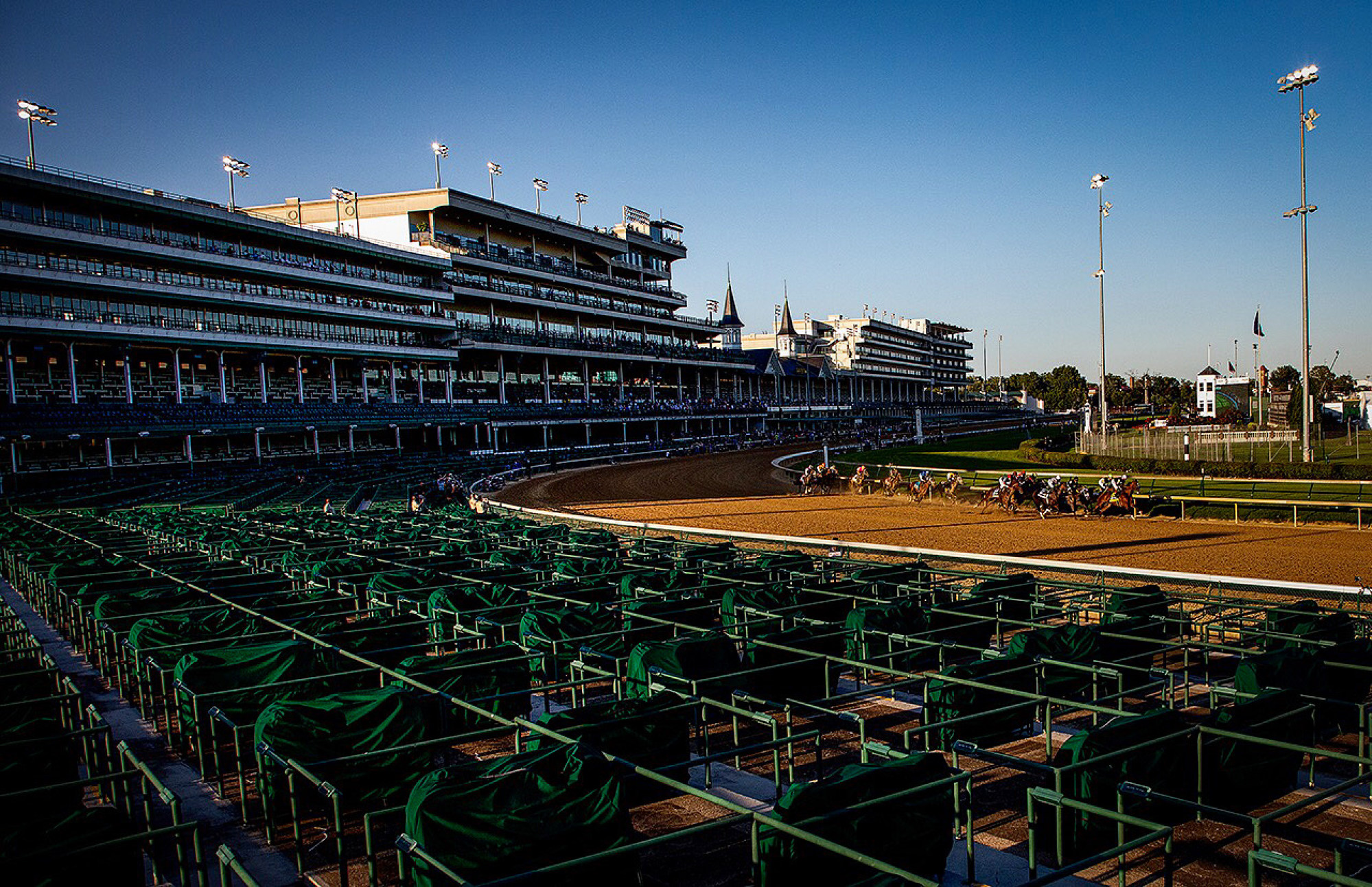 The 2020 Eclipse Award for Photography-winning image, A Derby Without Fans. Photo: Alex Evers.