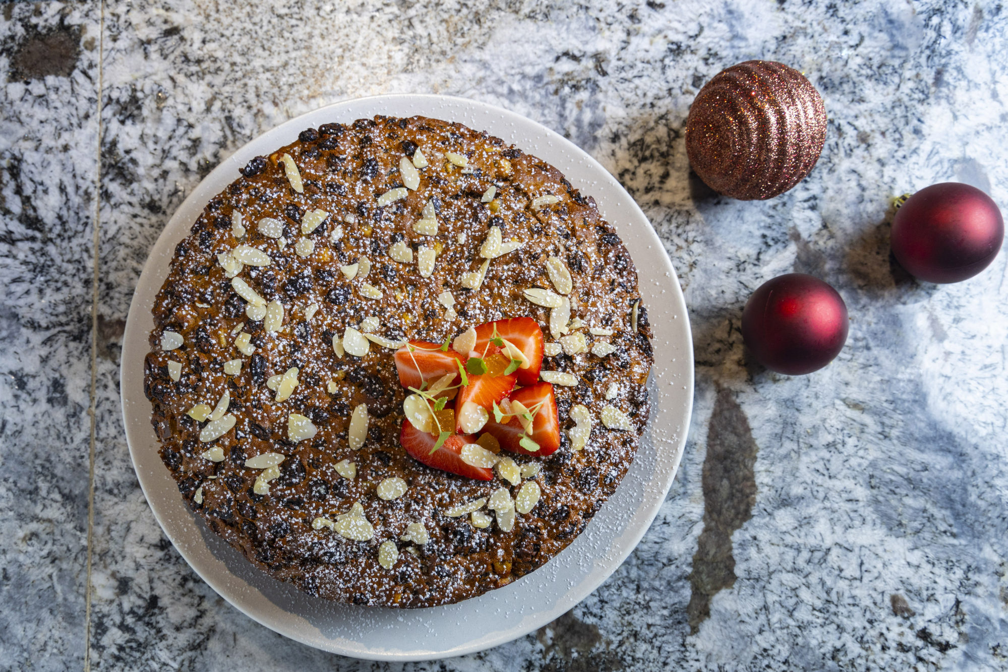 Festive fruit cake at Moxie this Christmas (2023). Photo: Handout