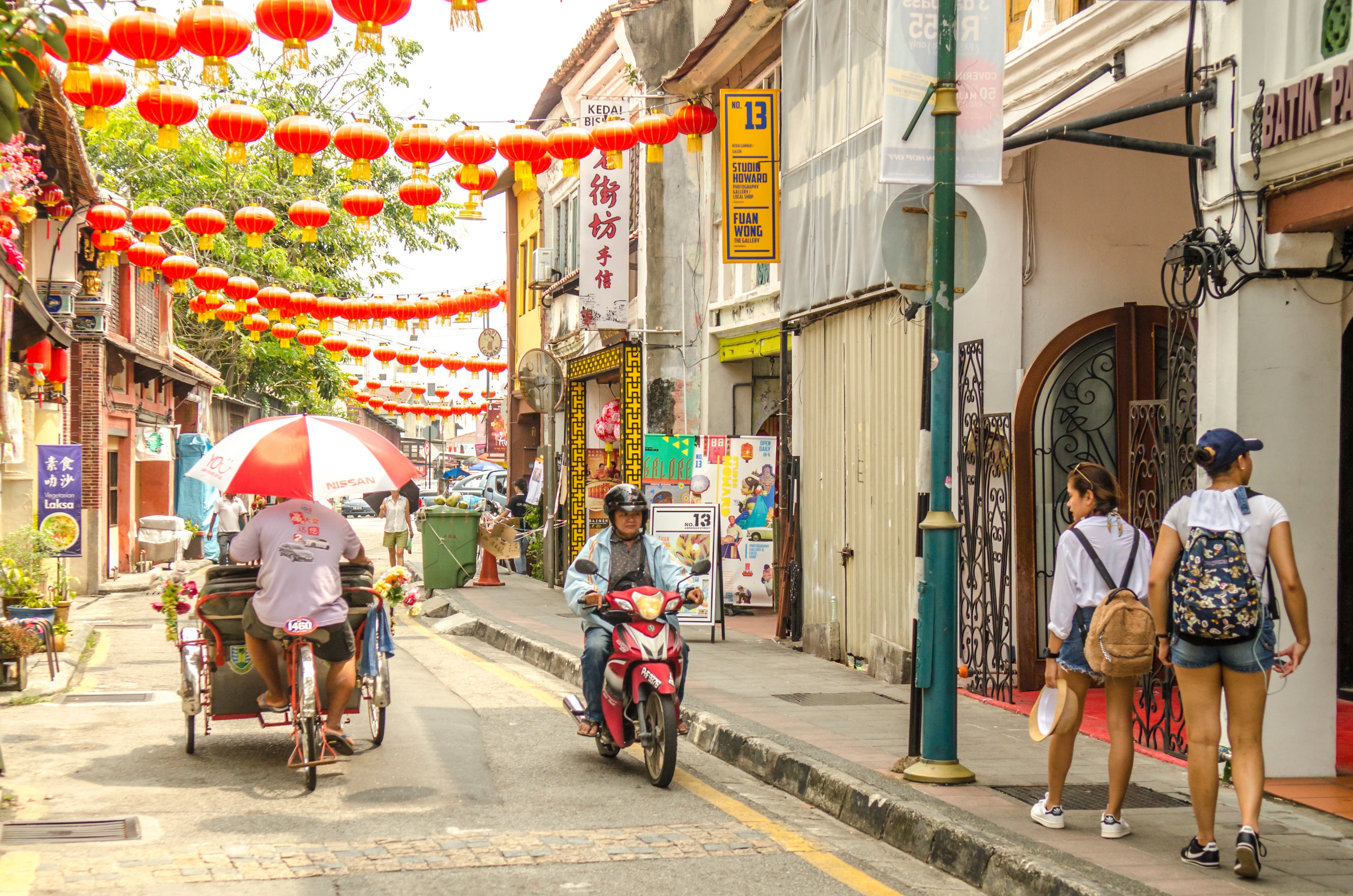 Tourists and locals in George Town, Penang. Photo: Shutterstock 