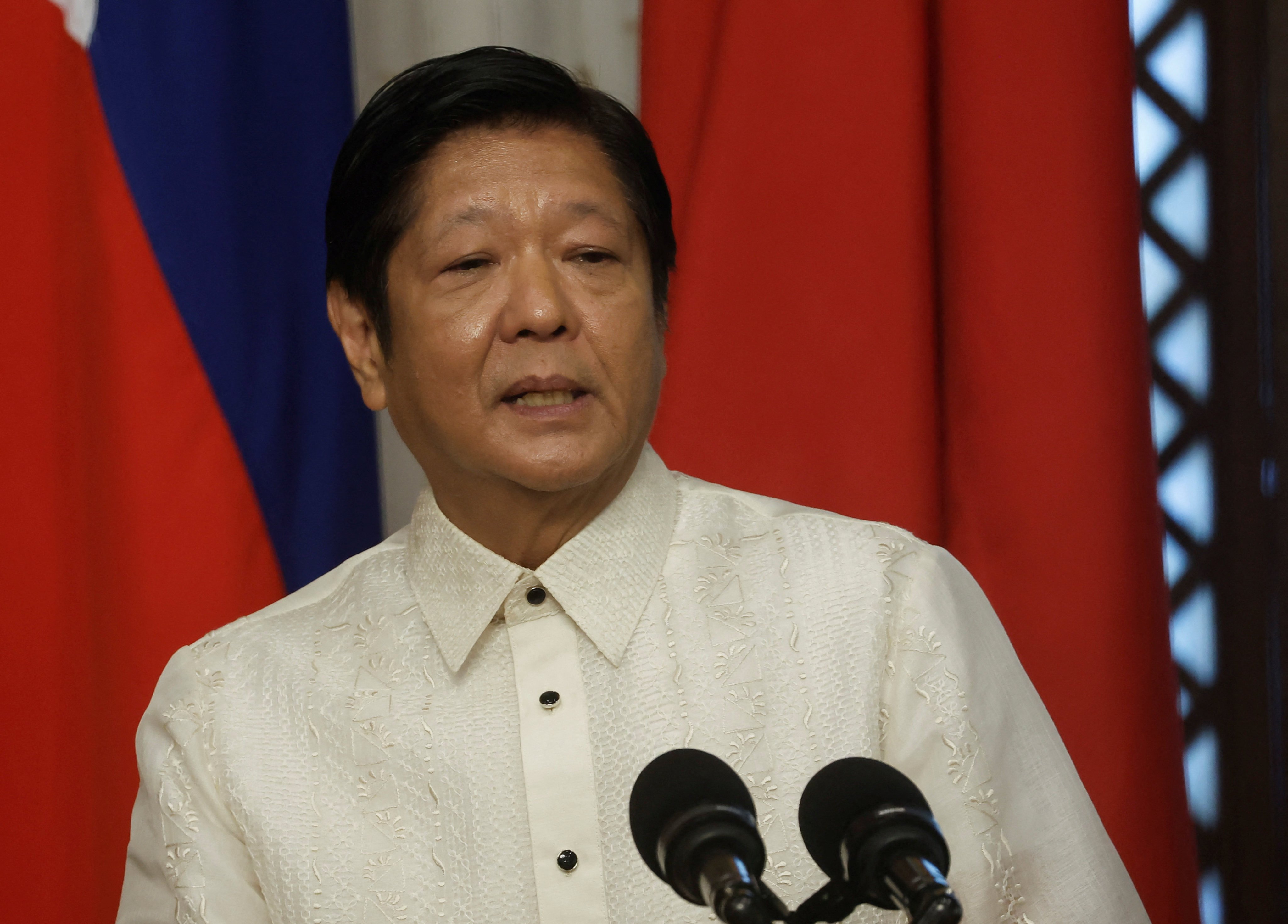 Philippine president Ferdinand Marcos Jnr has asked TikTok CEO Chew Zi Shou to help retailers promote products. Photo: Pool/Reuters