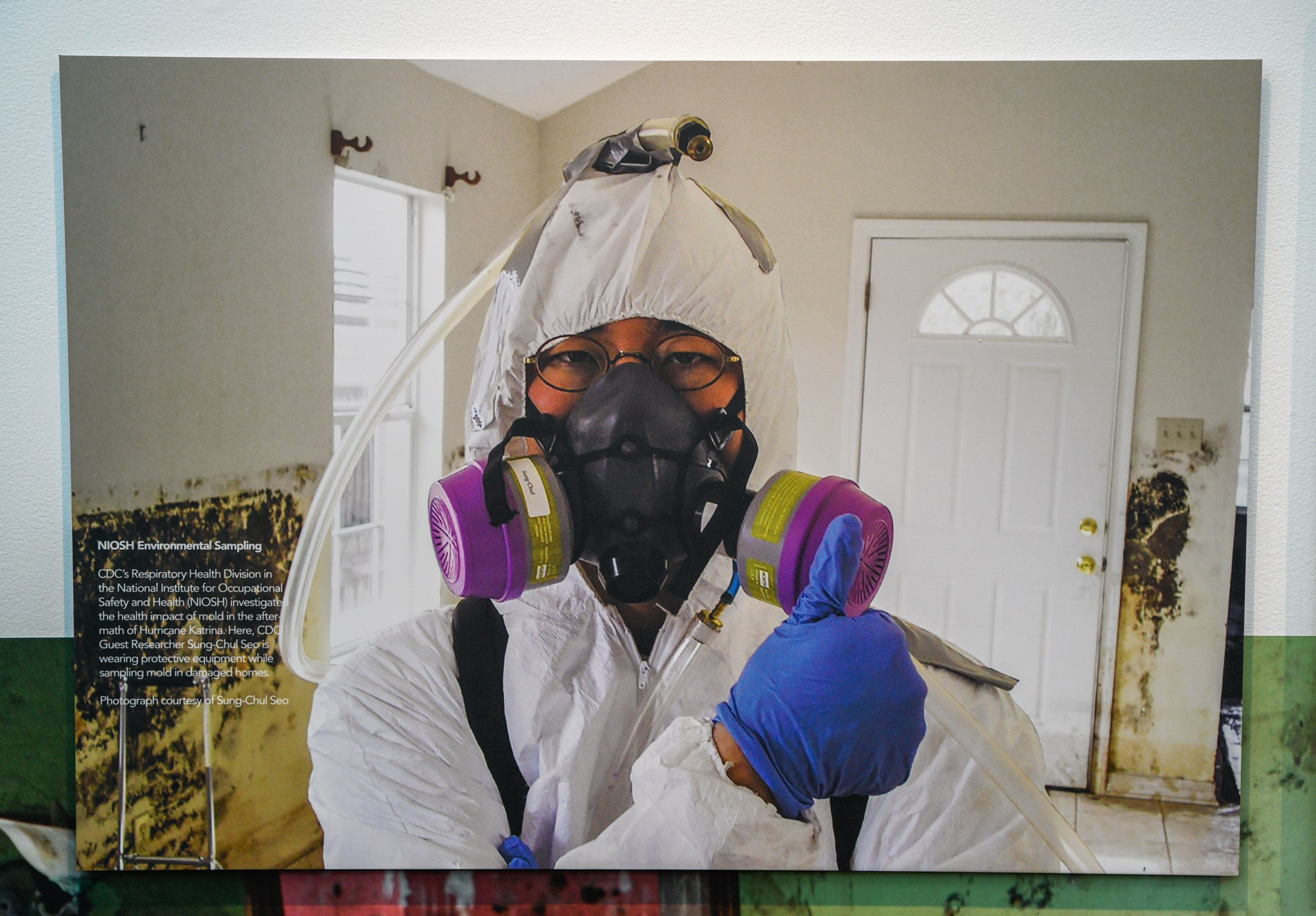 A poster at the David J. Sencer Centres for Disease Control and Prevention in Atlanta, in the US state of Georgia, highlights how CDC scientists work in more than 60 countries worldwide, tackling health catastrophes such as the Covid-19 pandemic. Photo: Ronan O’Connell