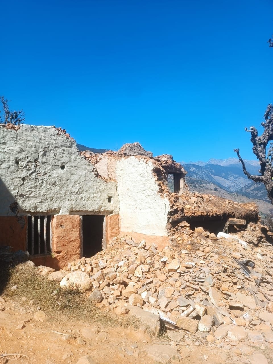 A house in Barekot, Jajarkot, destroyed by the November 3 earthquake in Nepal. Photo:  courtesy of Namrat Rokaya