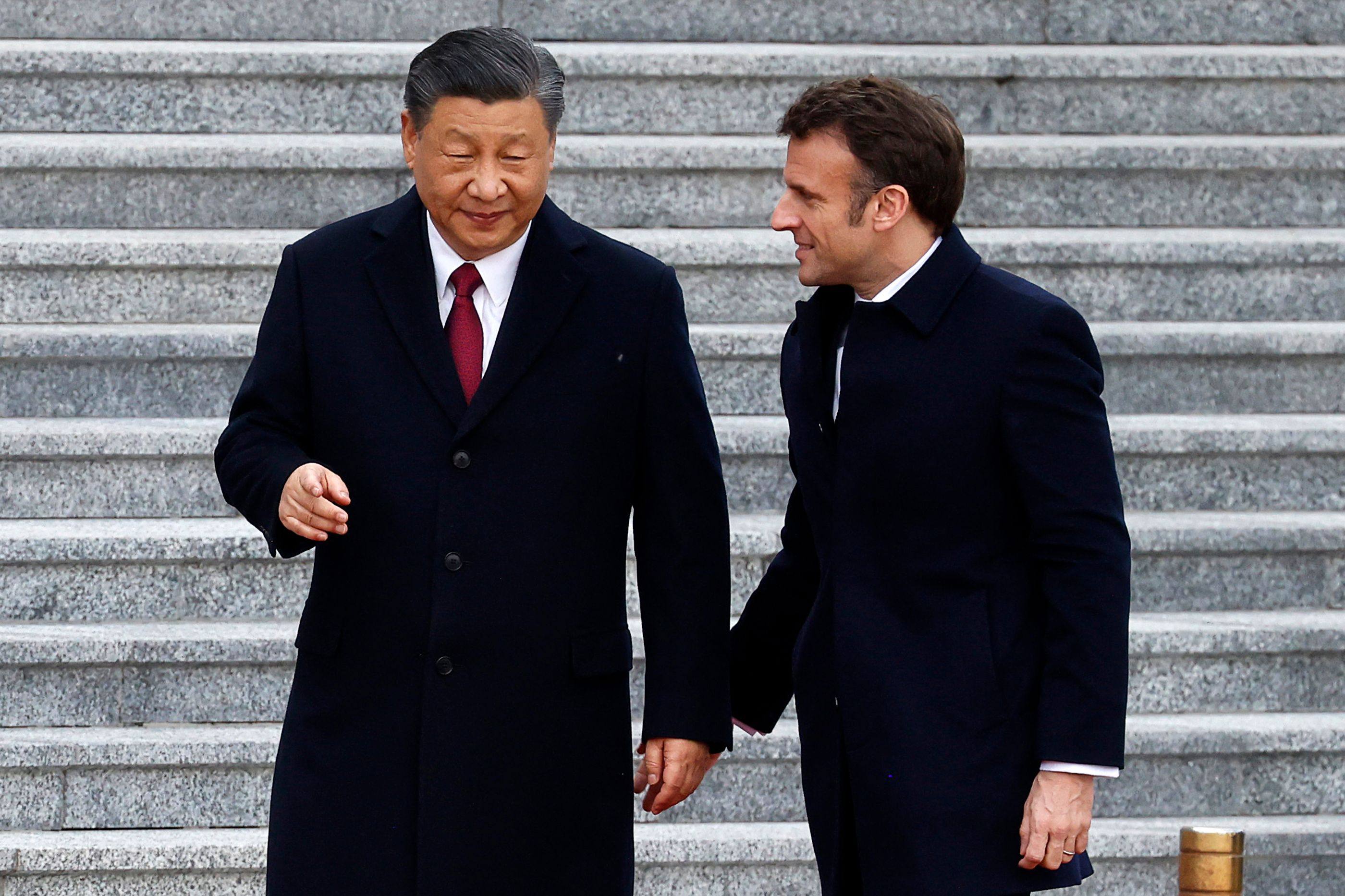 China’s President Xi Jinping pictured with Emmanuel Macron during the French leader’s visit to China earlier this year. Photo: AFP