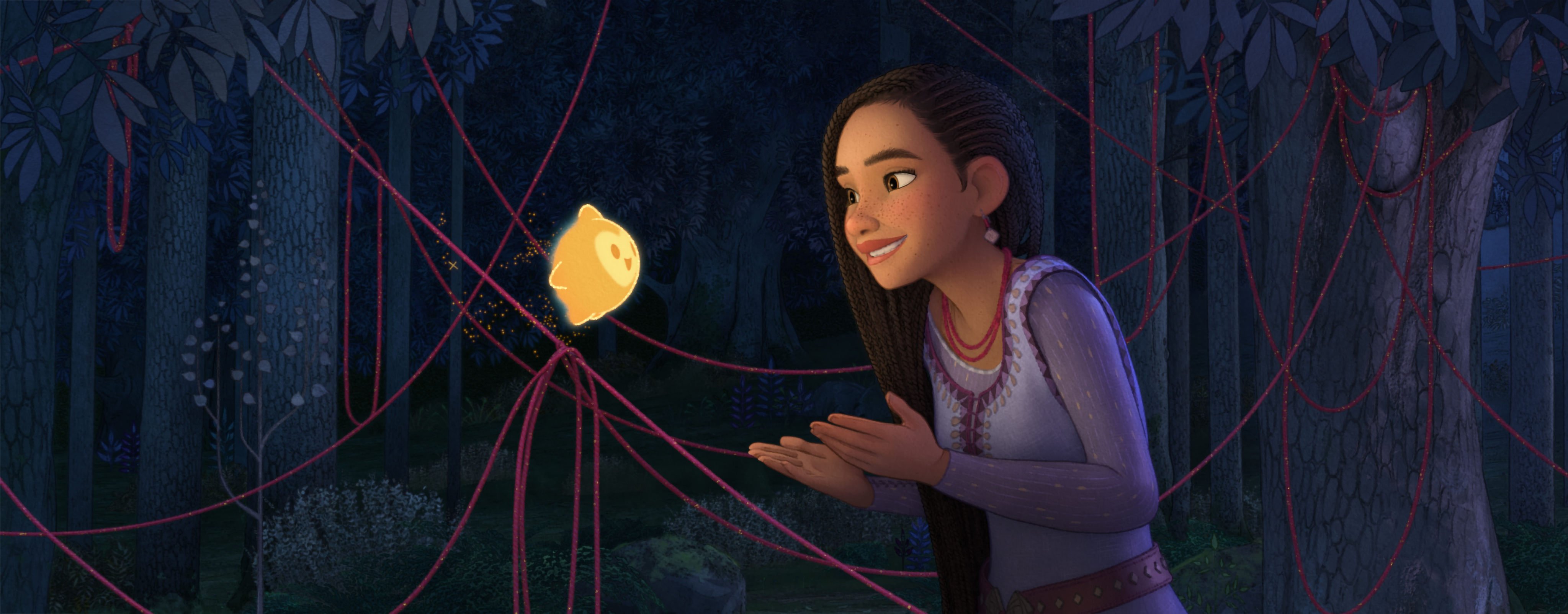 Asha (voiced by Ariana DeBose) in a still from “Wish”. Photo: Disney