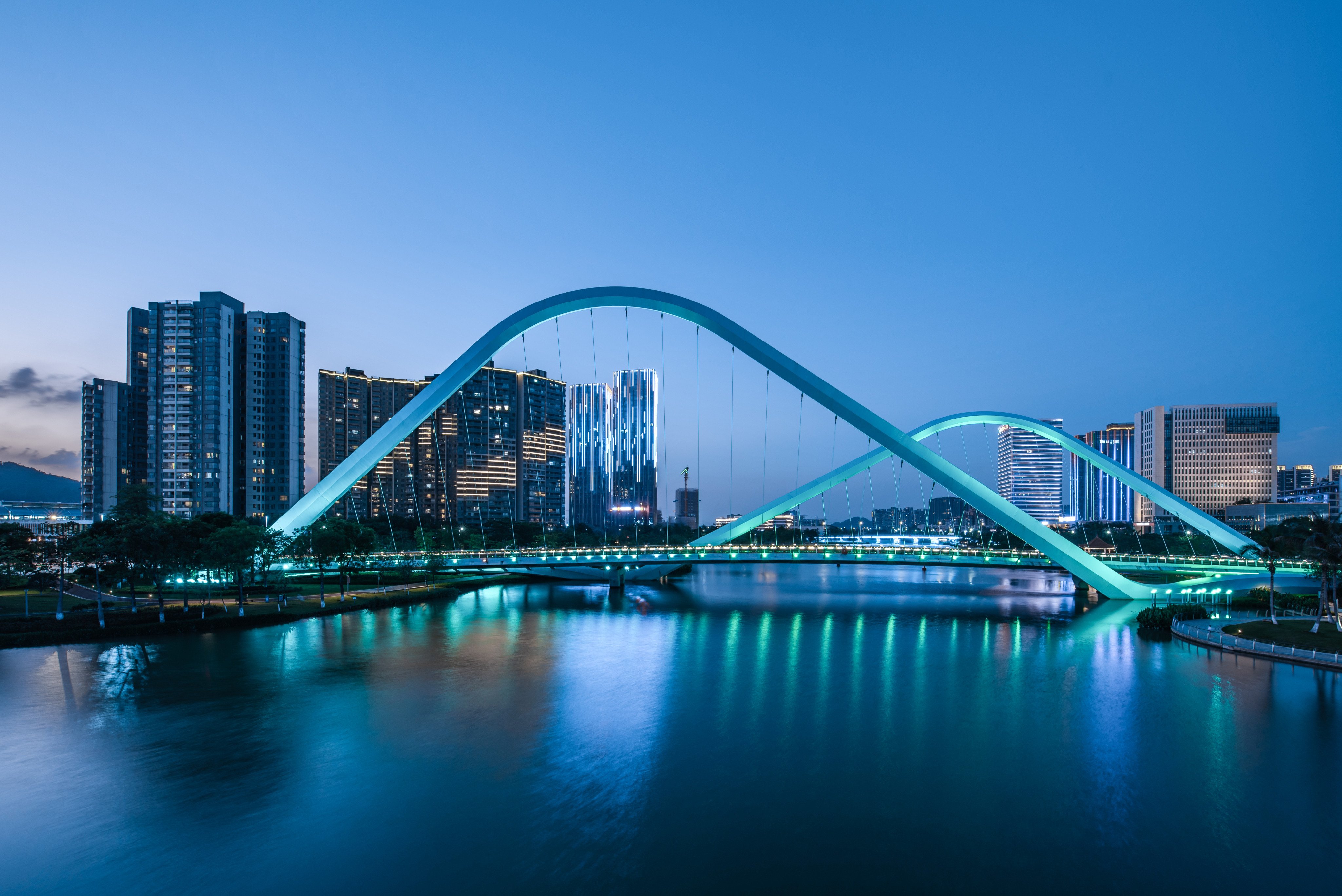 Jiaomen Bridge in Nansha, a district in the city of Guangzhou which is looking to become a new hub for hi-tech industry in China’s Greater Bay Area.