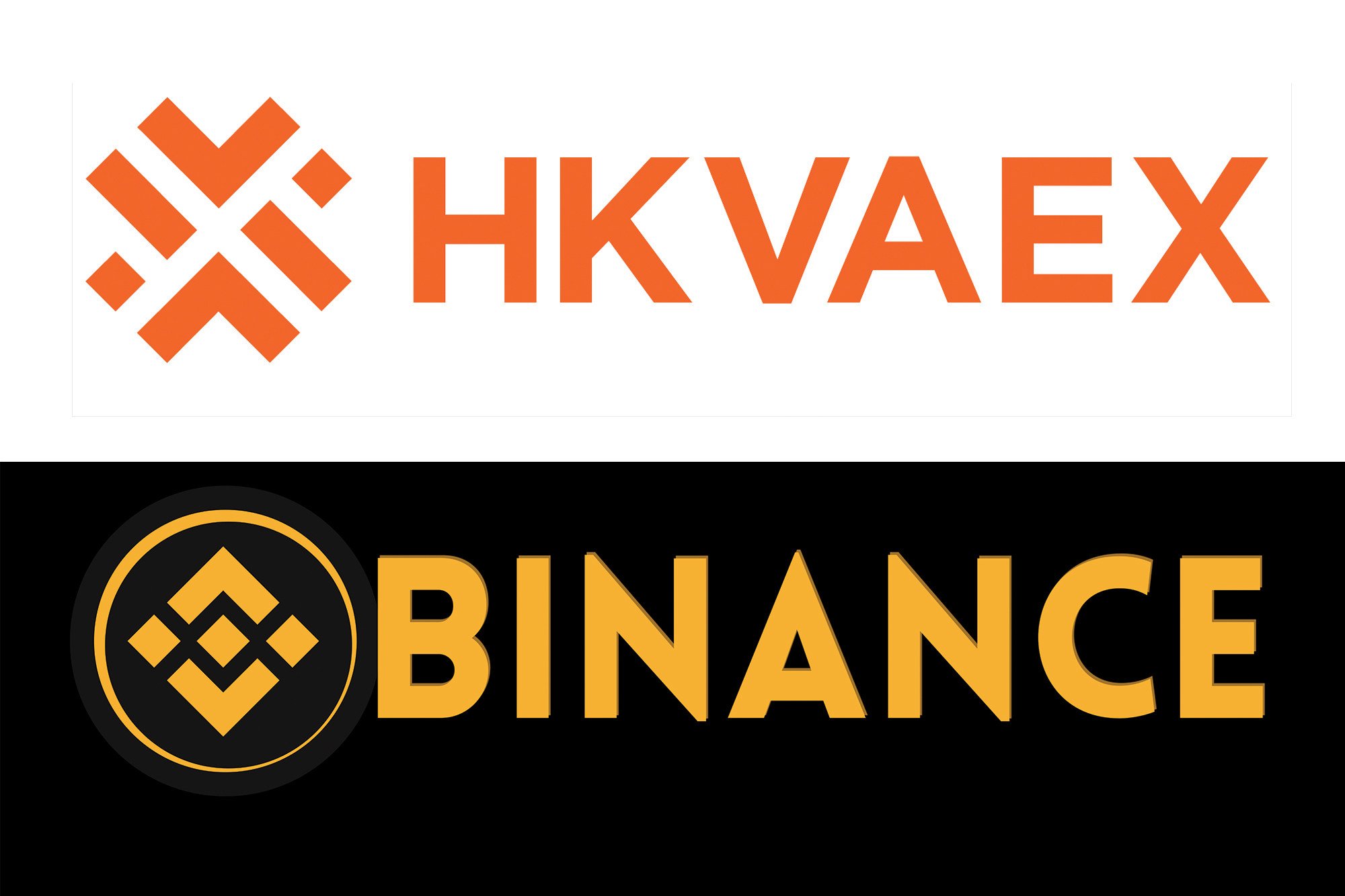 The HKVAEX and Binance logos. Photo: Handout