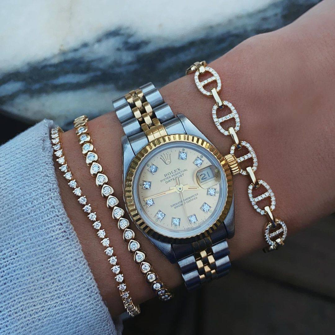 Luna Skye’s modified Rolexes can cost up to US$21,925. Photo: @lskyejewelry/Instagram