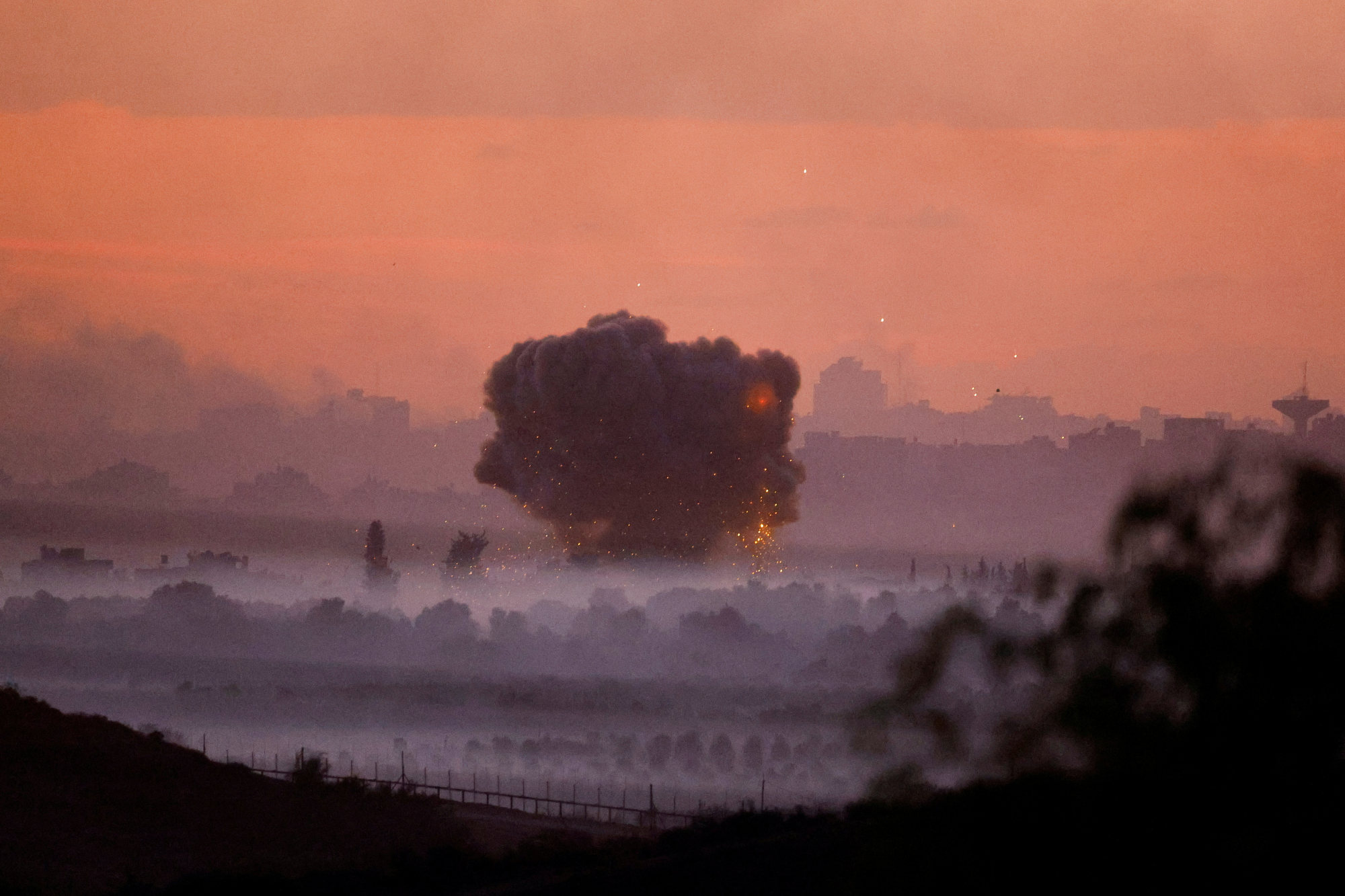 An Israeli air strike on in Gaza this week. Photo: Reuters