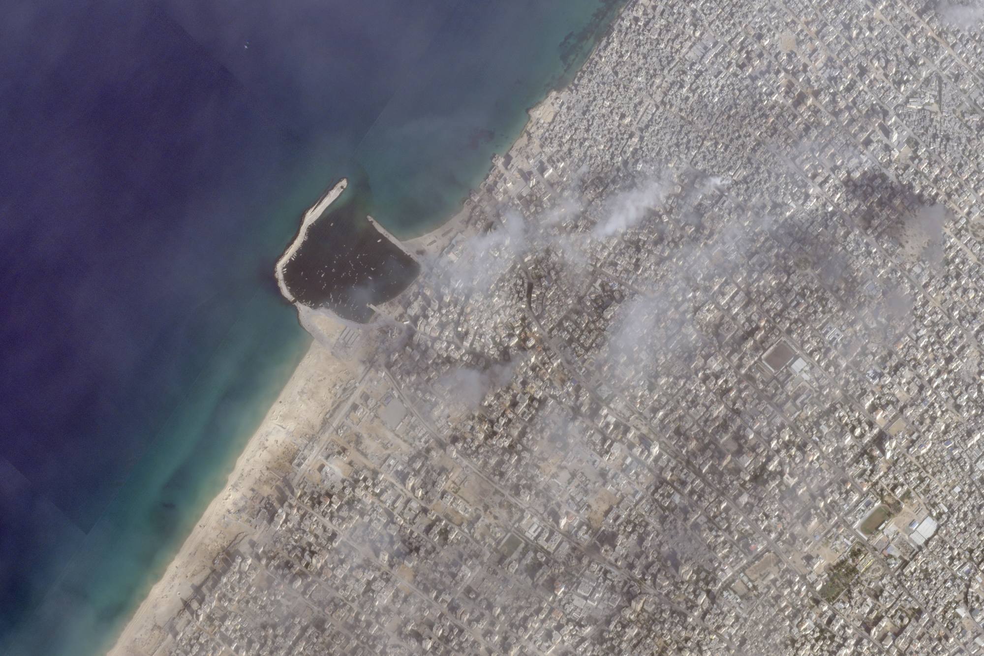A satellite photo of Gaza City. Photo: Planet Labs PBC via AP