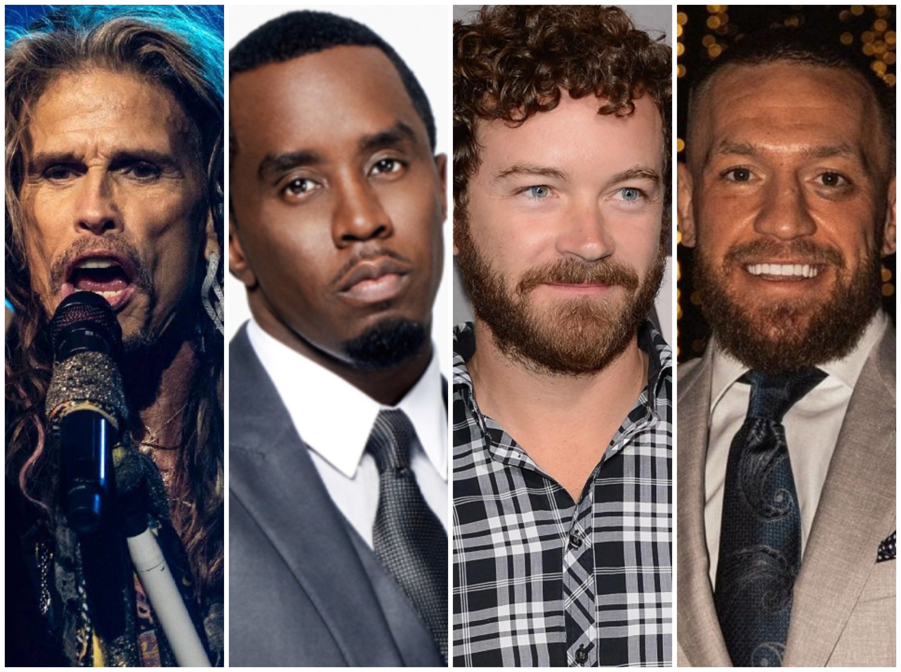 Steven Tyler, Sean “Diddy” Combs, Danny Masterson and Conor McGregor have all been accused of sexual assault – and, in Masterson’s case, convicted. Photos: @iamstevent, @thenotoriousmma/Instagram; Daniela Federici; AFP